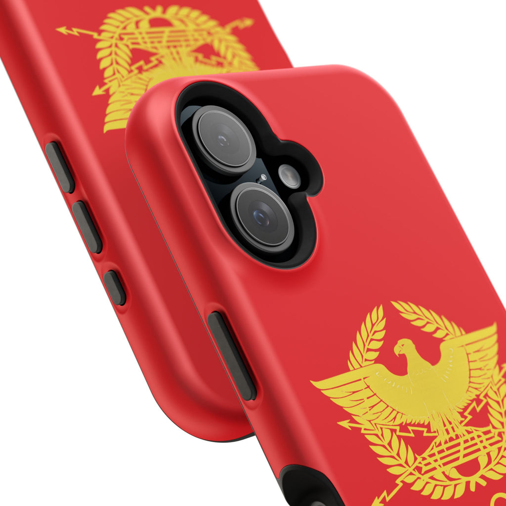 SPQR Gold Roman Eagle Symbol Red Magnetic Impact-Resistant Cases