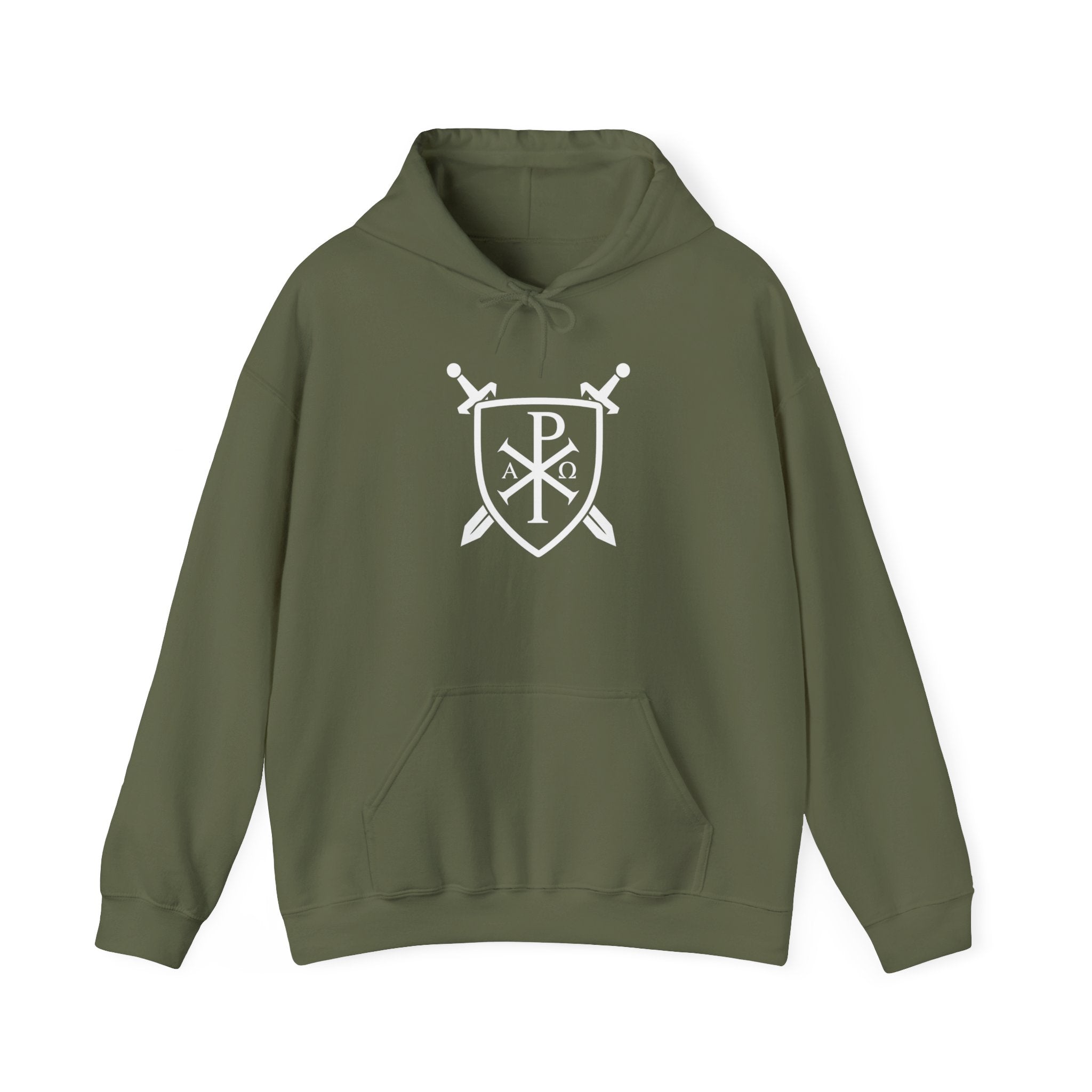 Pi Chi Rho Swords and Shield Crest Pull Over Hoodie Sweatshirt