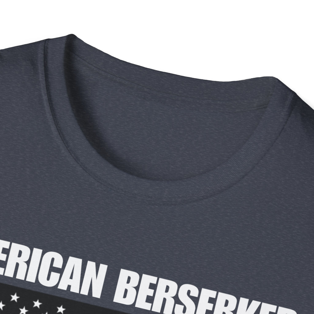 Bold American Berserker Black and White Softstyle T-Shirt