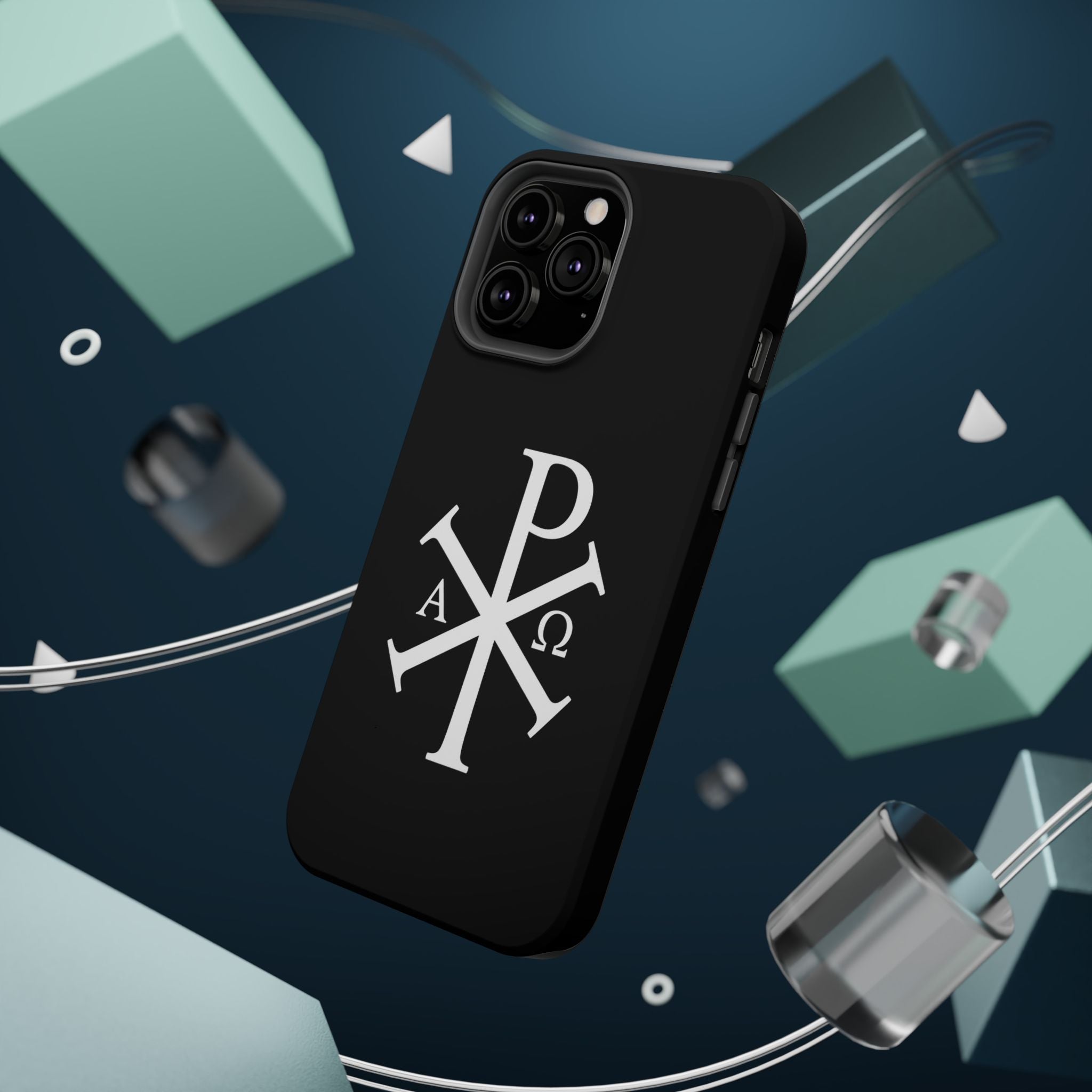 Pi Chi Rho White Design Magnetic Impact-Resistant Cases