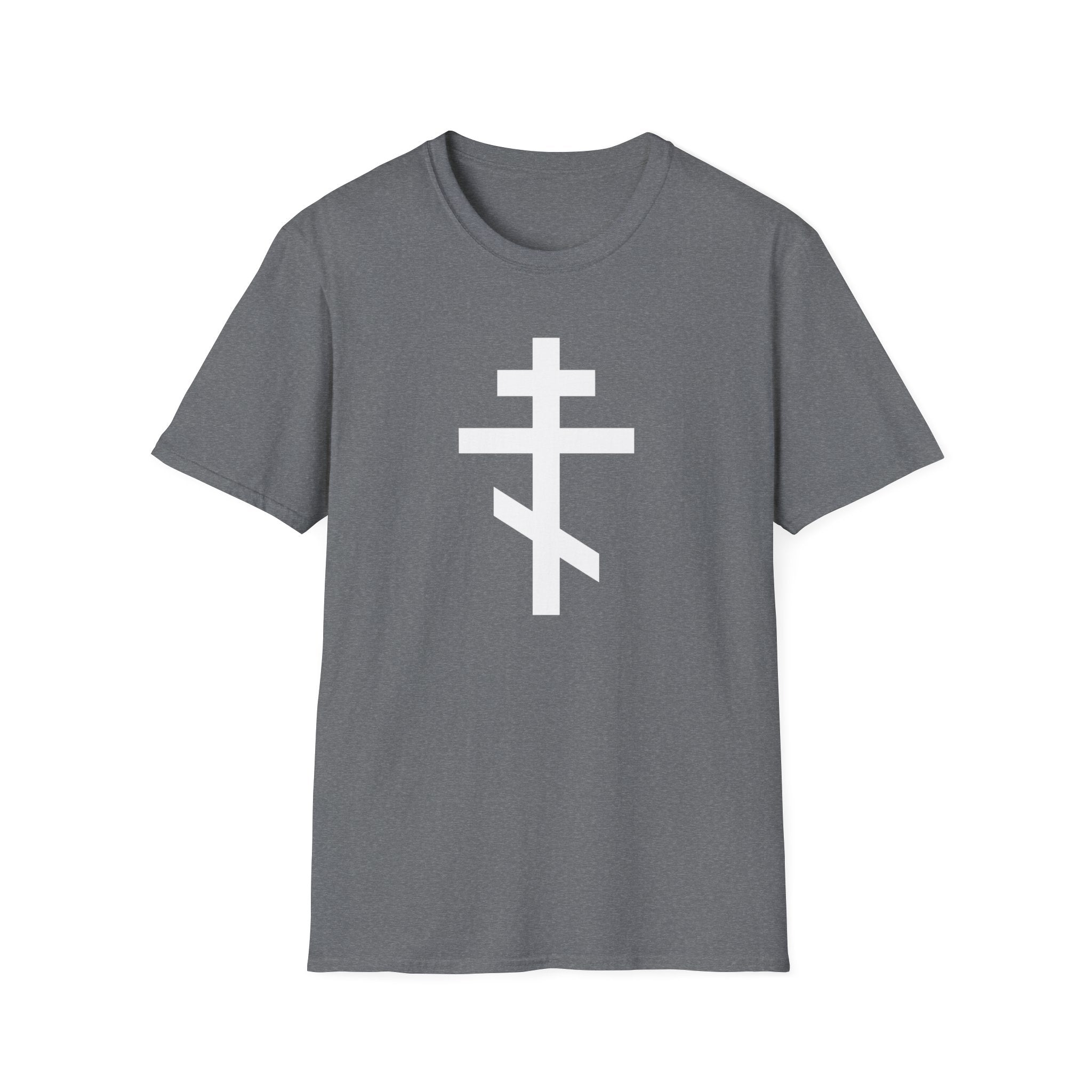Crucifix White Design Unisex Cotton Softstyle T-Shirt