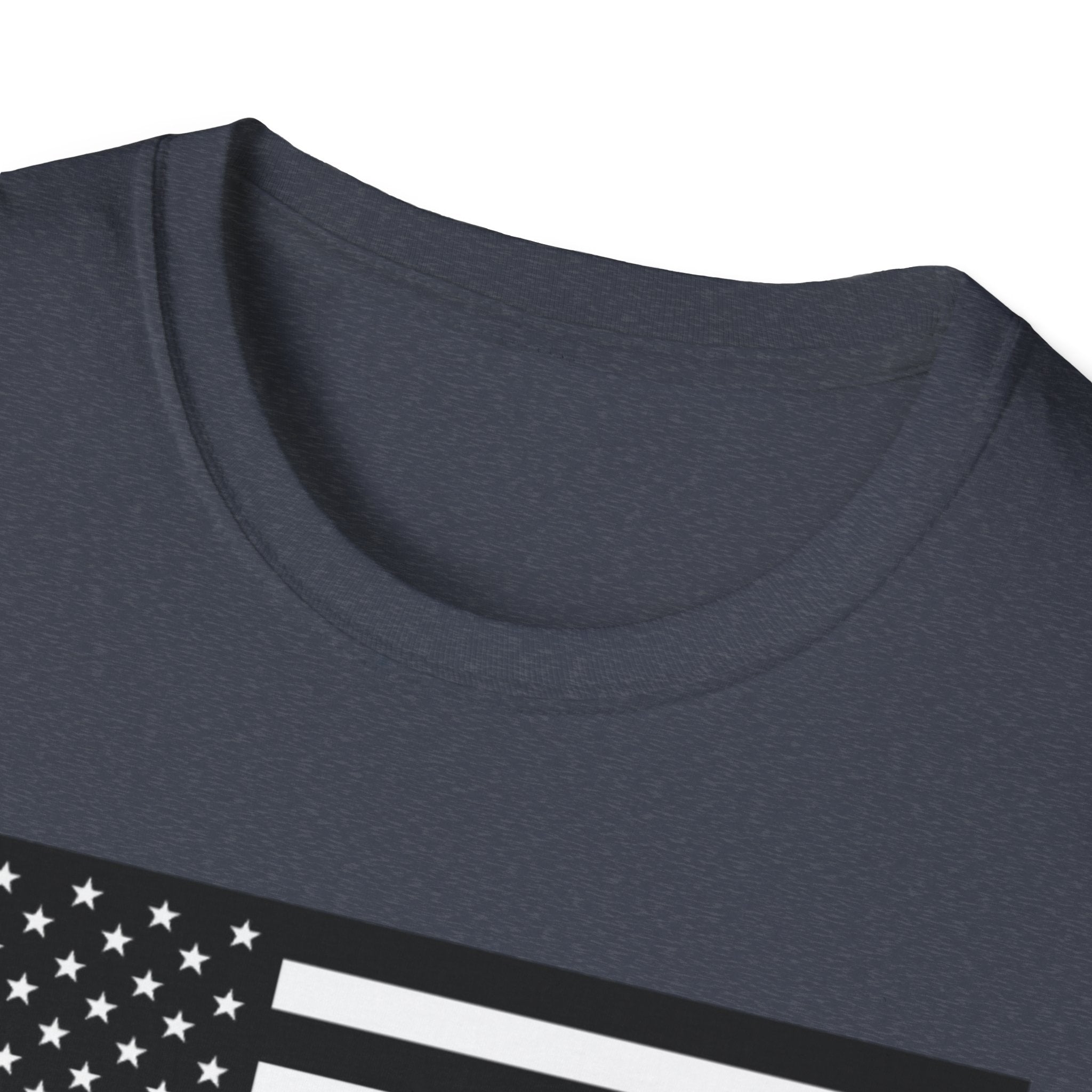 Black and White American Flag Softstyle Cotton Shirt T-Shirt