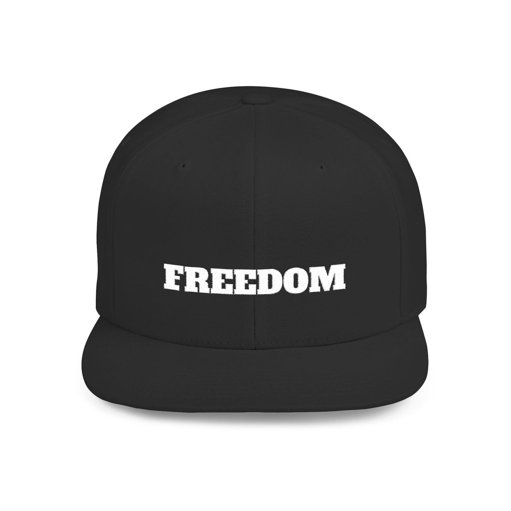 Freedom Flat Bill Snapback Cap, Freedom Adjustable Hat