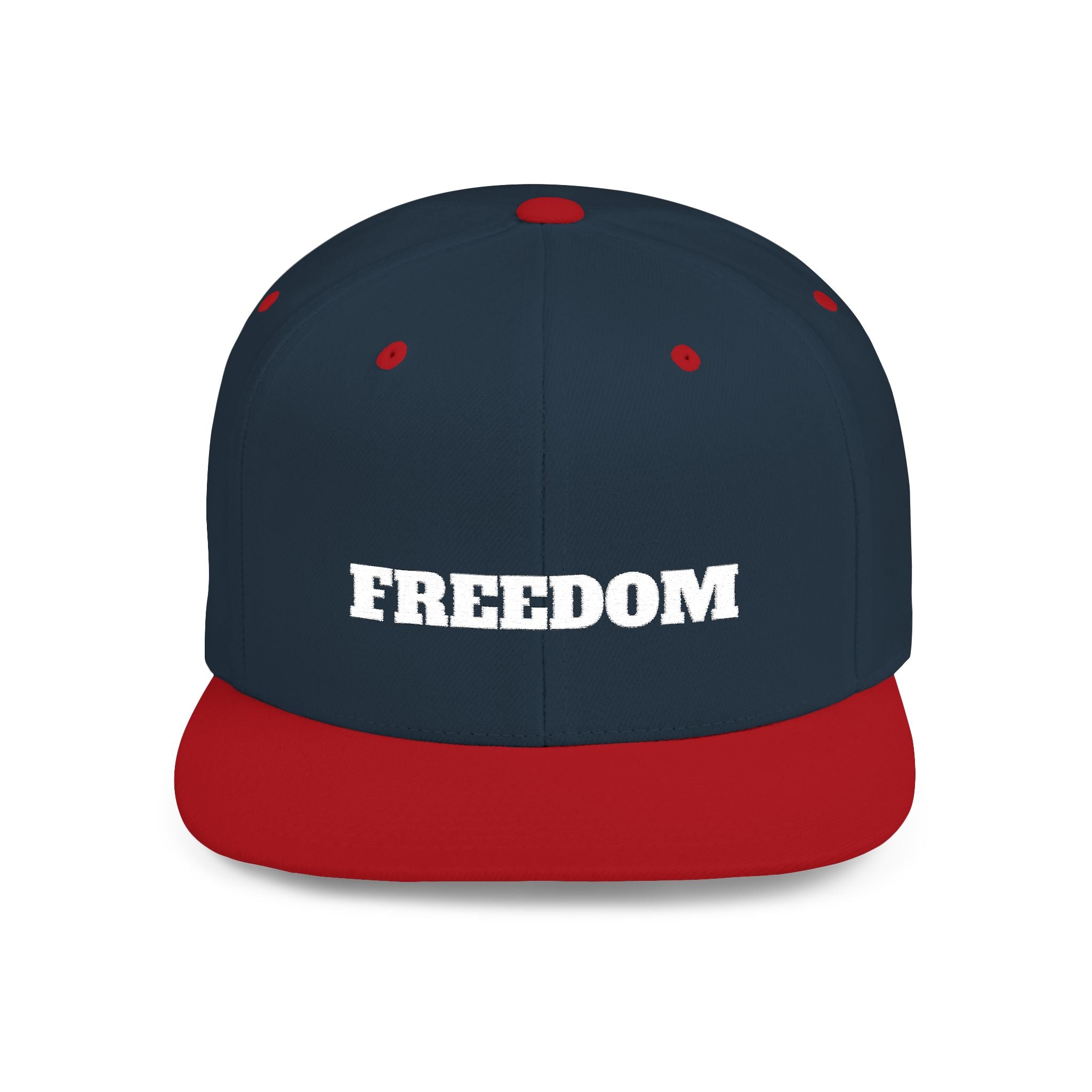 Freedom Flat Bill Snapback Cap, Freedom Adjustable Hat