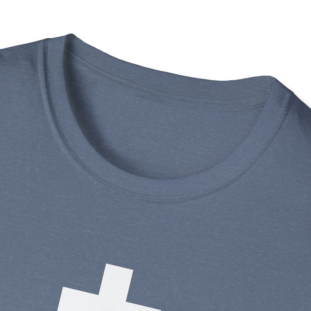 Crucifix White Design Unisex Cotton Softstyle T-Shirt