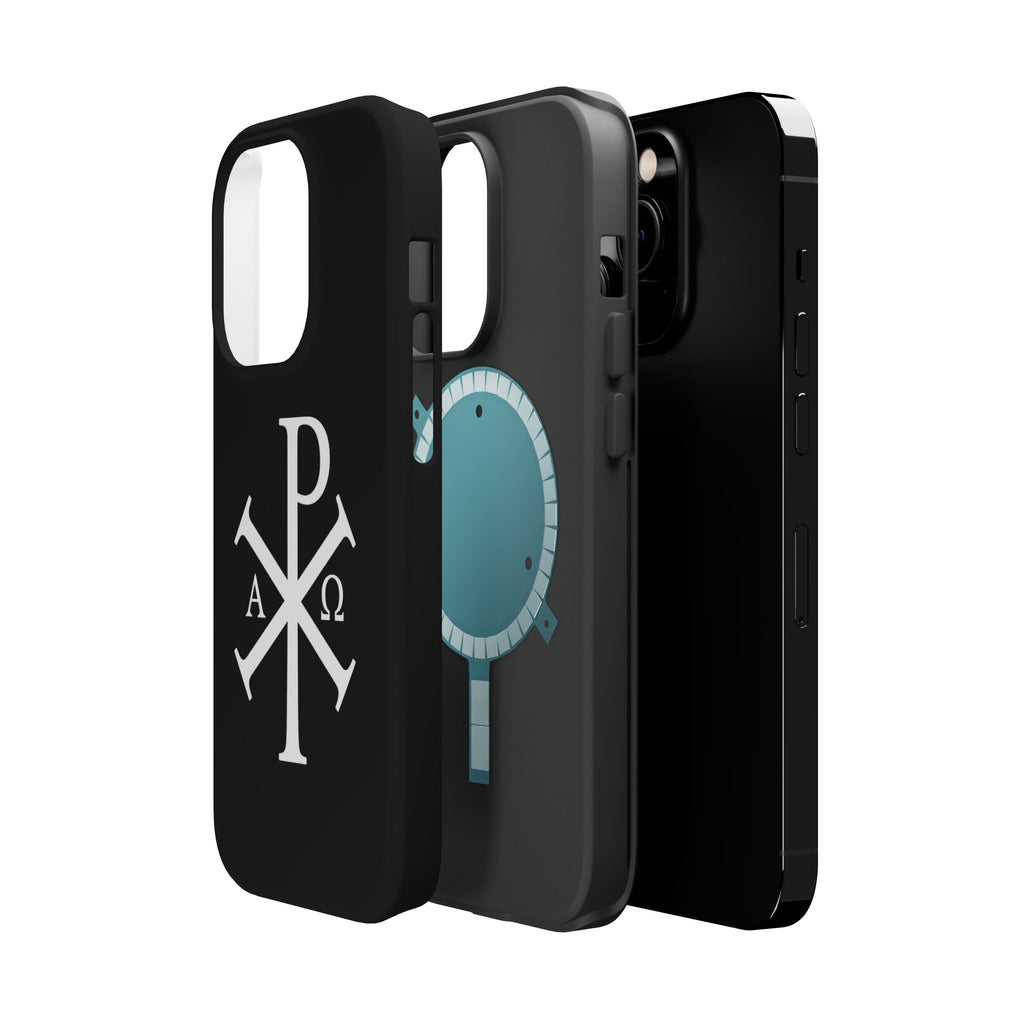 Pi Chi Rho White Design Magnetic Impact-Resistant Cases