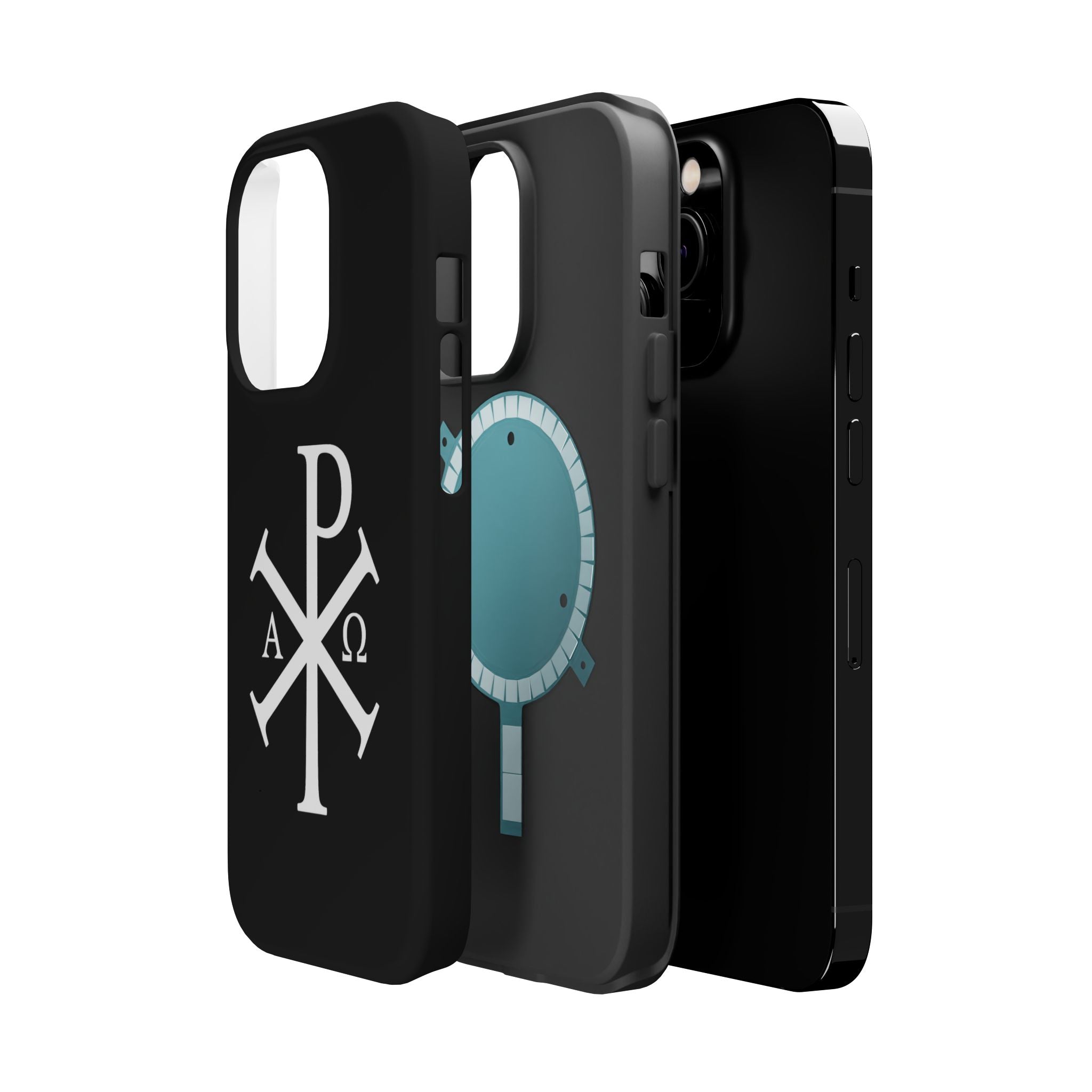 Pi Chi Rho White Design Magnetic Impact-Resistant Cases