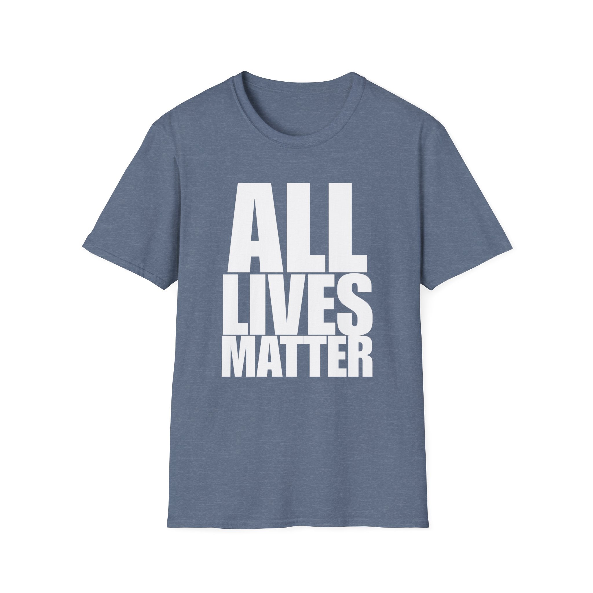 All Lives Matter White Text Softstyle Cotton Shirt T-Shirt