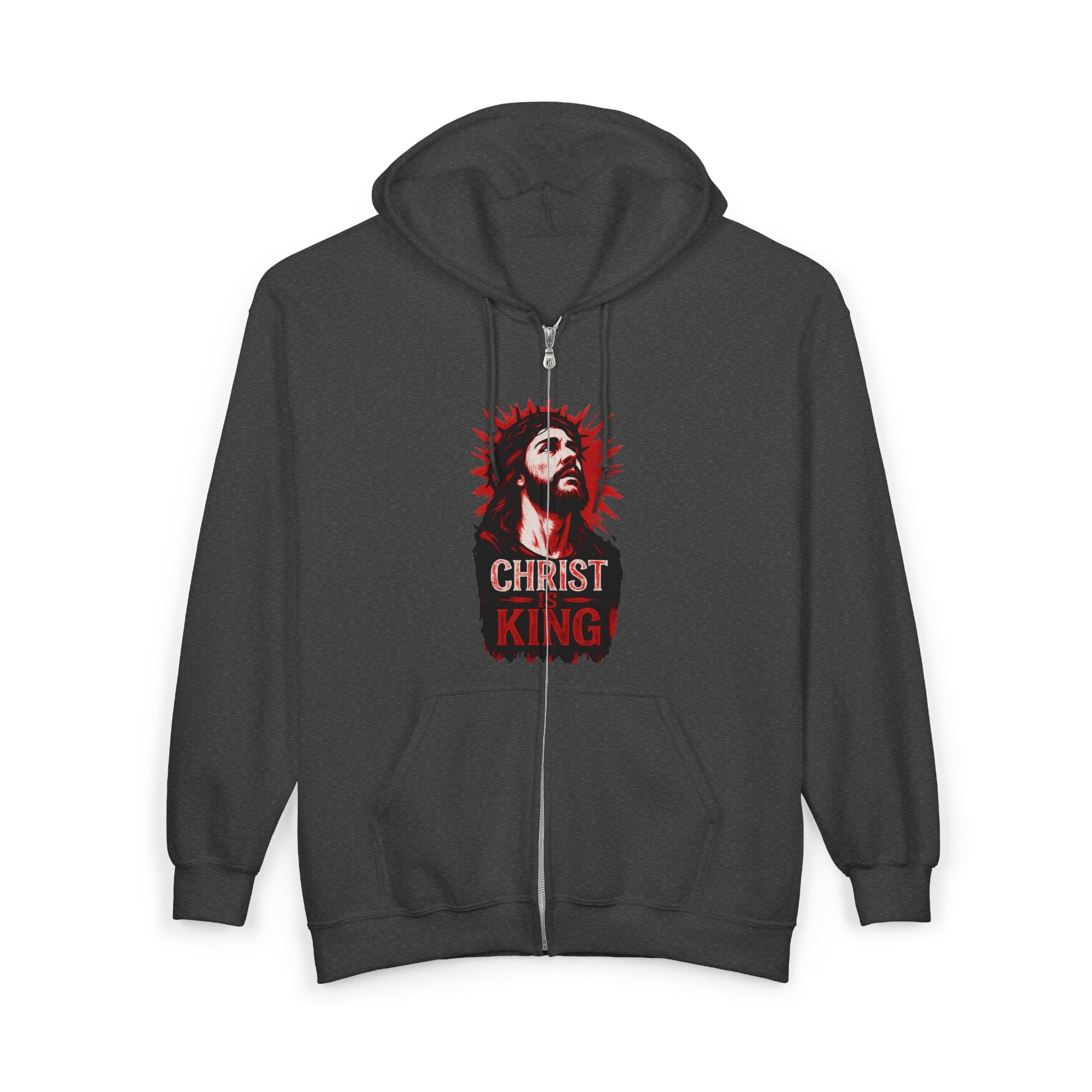 Christ is King Unisex Zip-Up Hoodie, Christ is King Zip-Up Sweatshirt