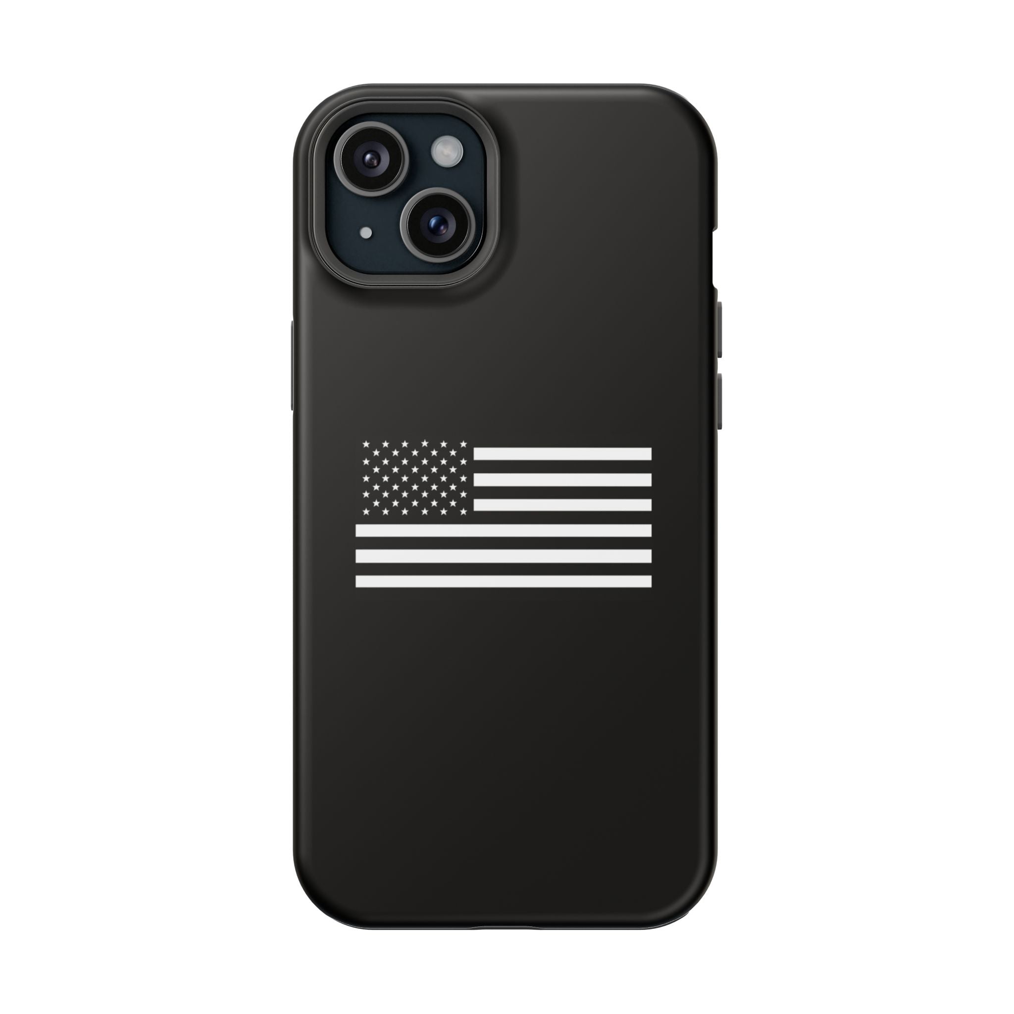 Black and White American Flag Magnetic Impact-Resistant Cases