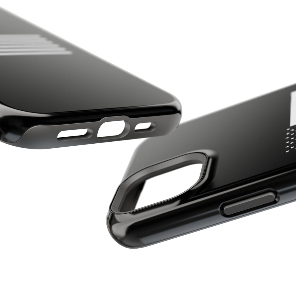 Black and White American Flag Magnetic Impact-Resistant Cases