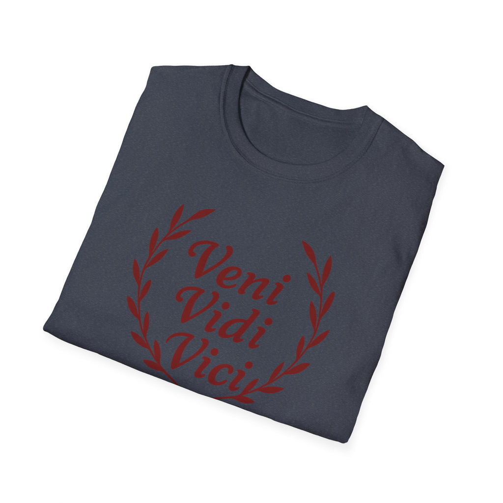 Veni Vidi Vici Red Design Softstyle T-Shirt