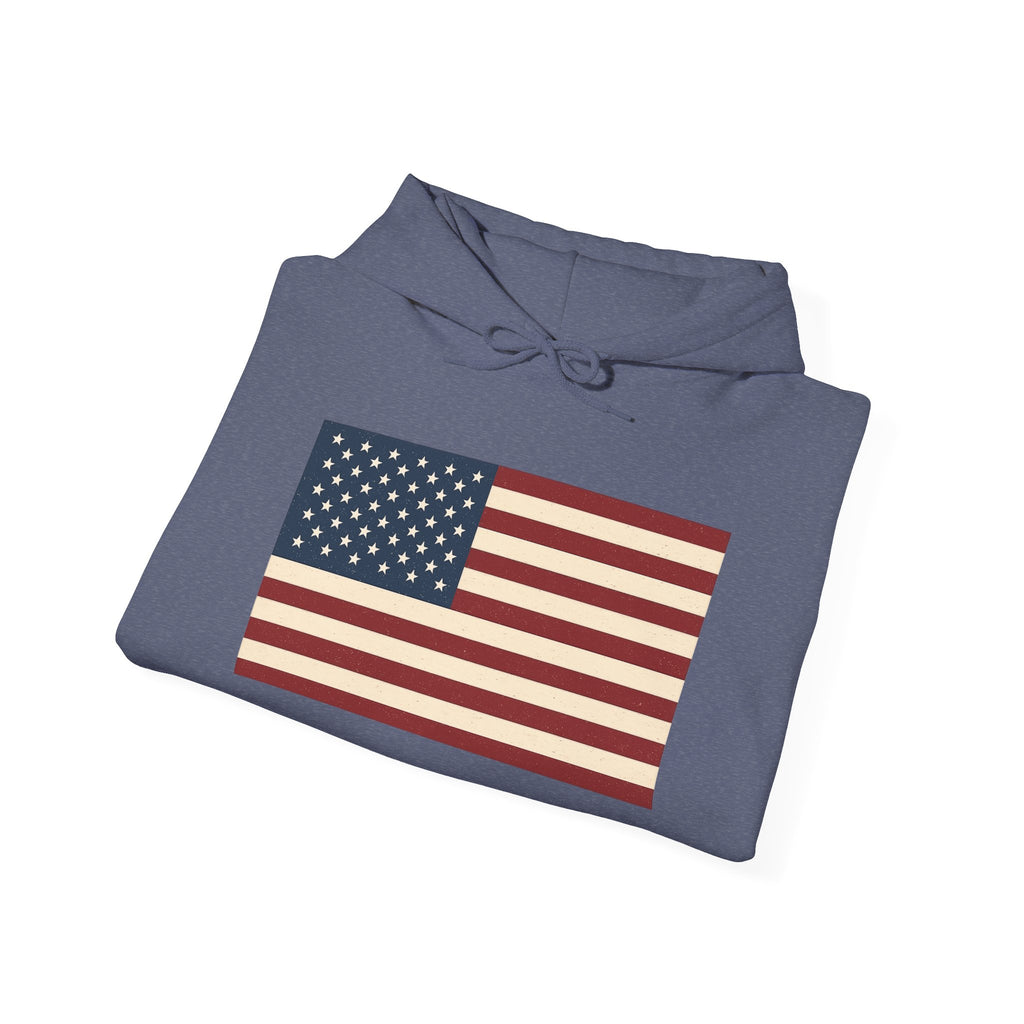 American Flag Pull Over Hoodie Sweatshirt