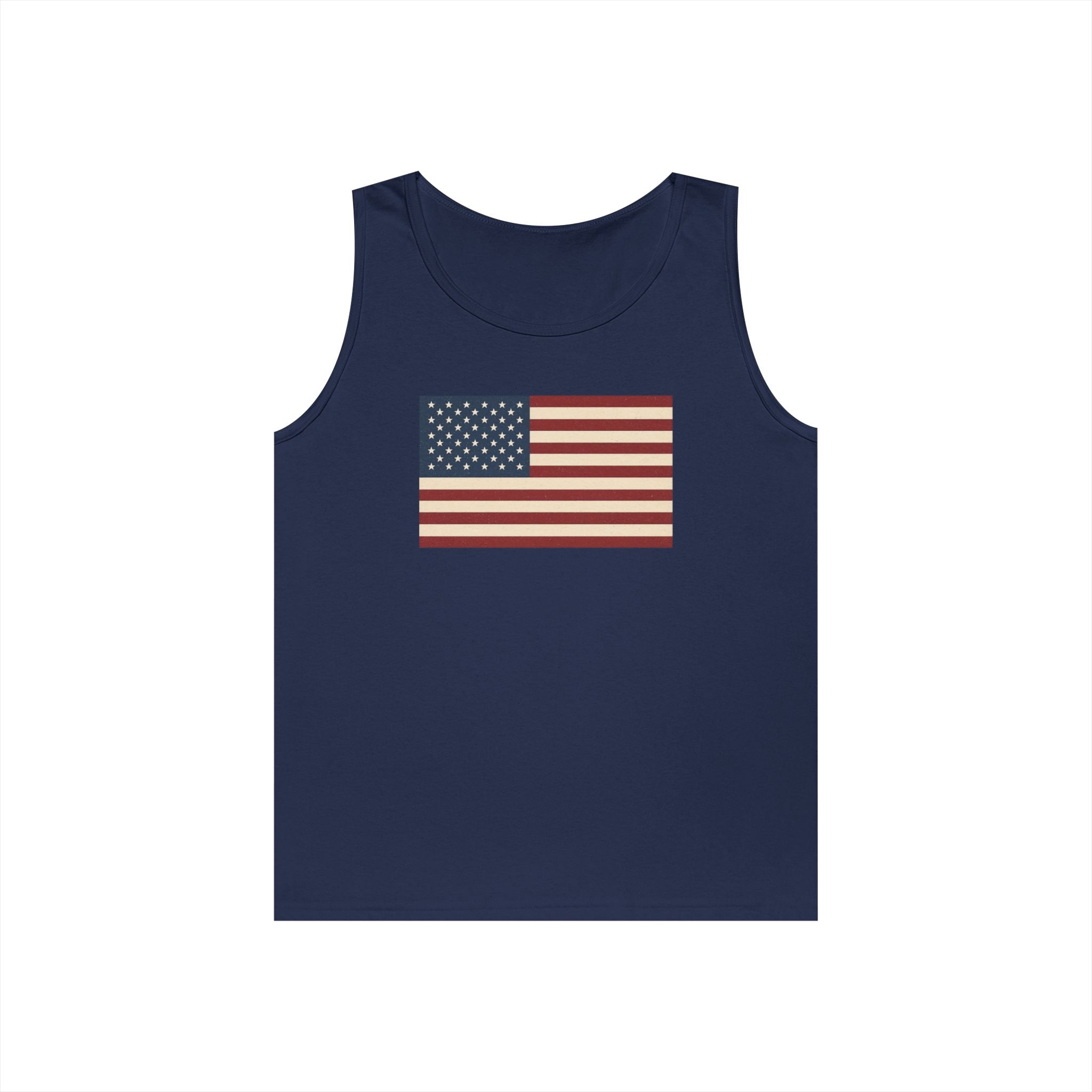 American Flag Heavy Cotton Tank Top