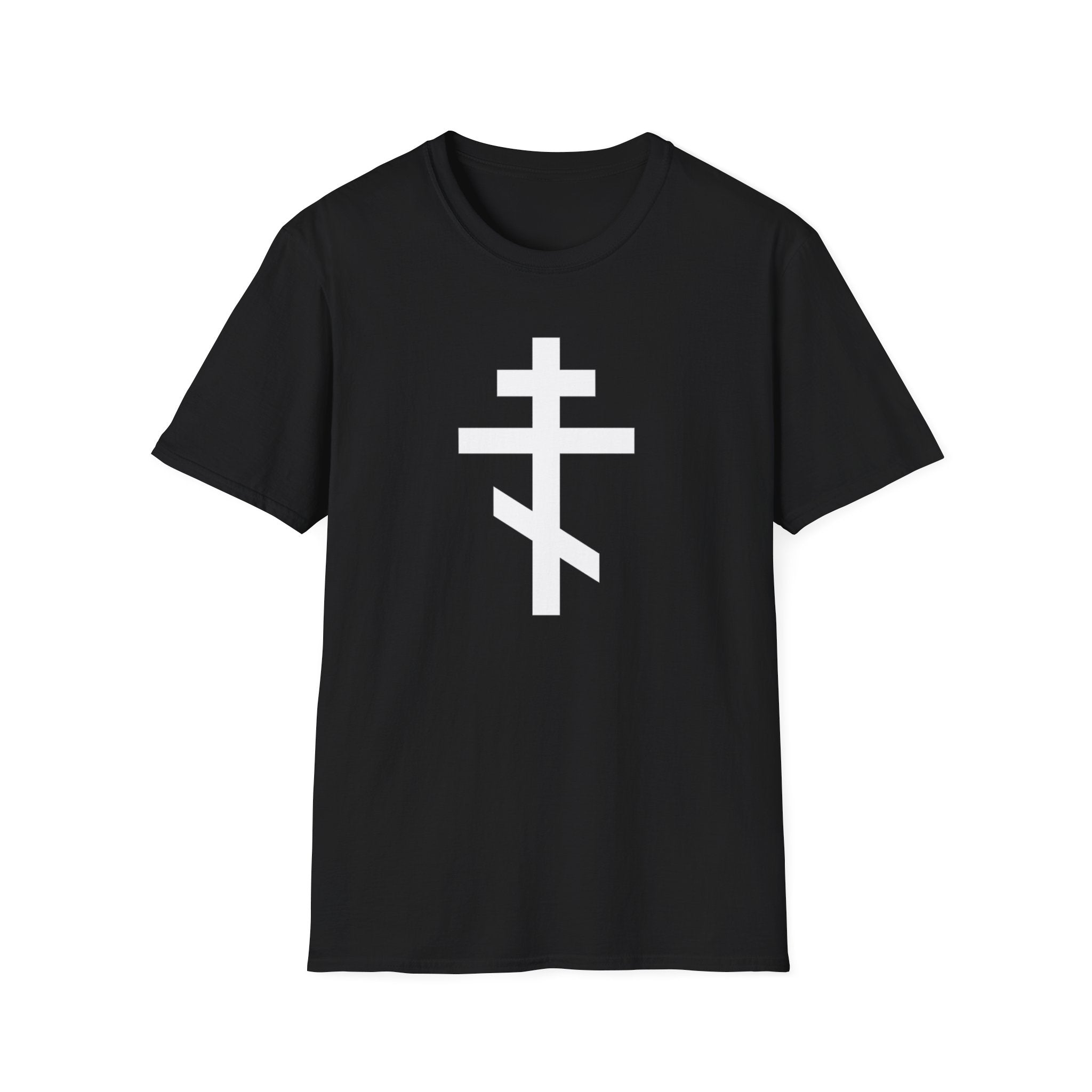 Crucifix White Design Unisex Cotton Softstyle T-Shirt
