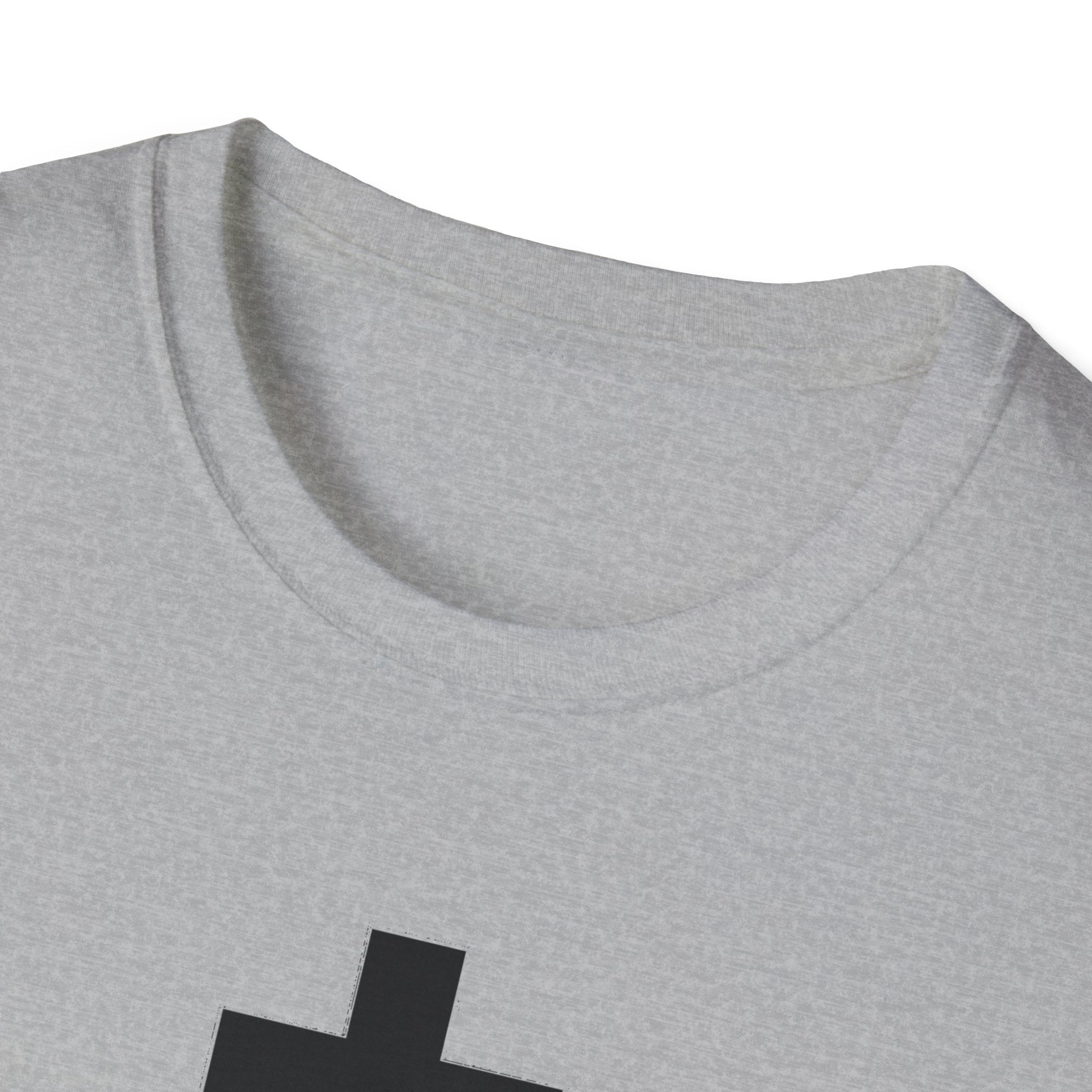 Crucifix Black Unisex Cotton Softstyle T-Shirt