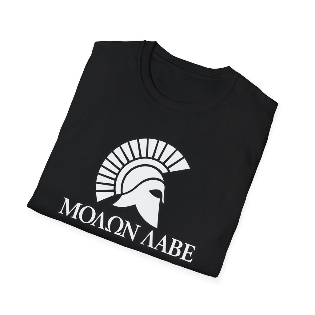 Molon Labe "Come and Take It!" in Greek White Design Softstyle Cotton T-Shirt Softstyle Cotton T-Shirt