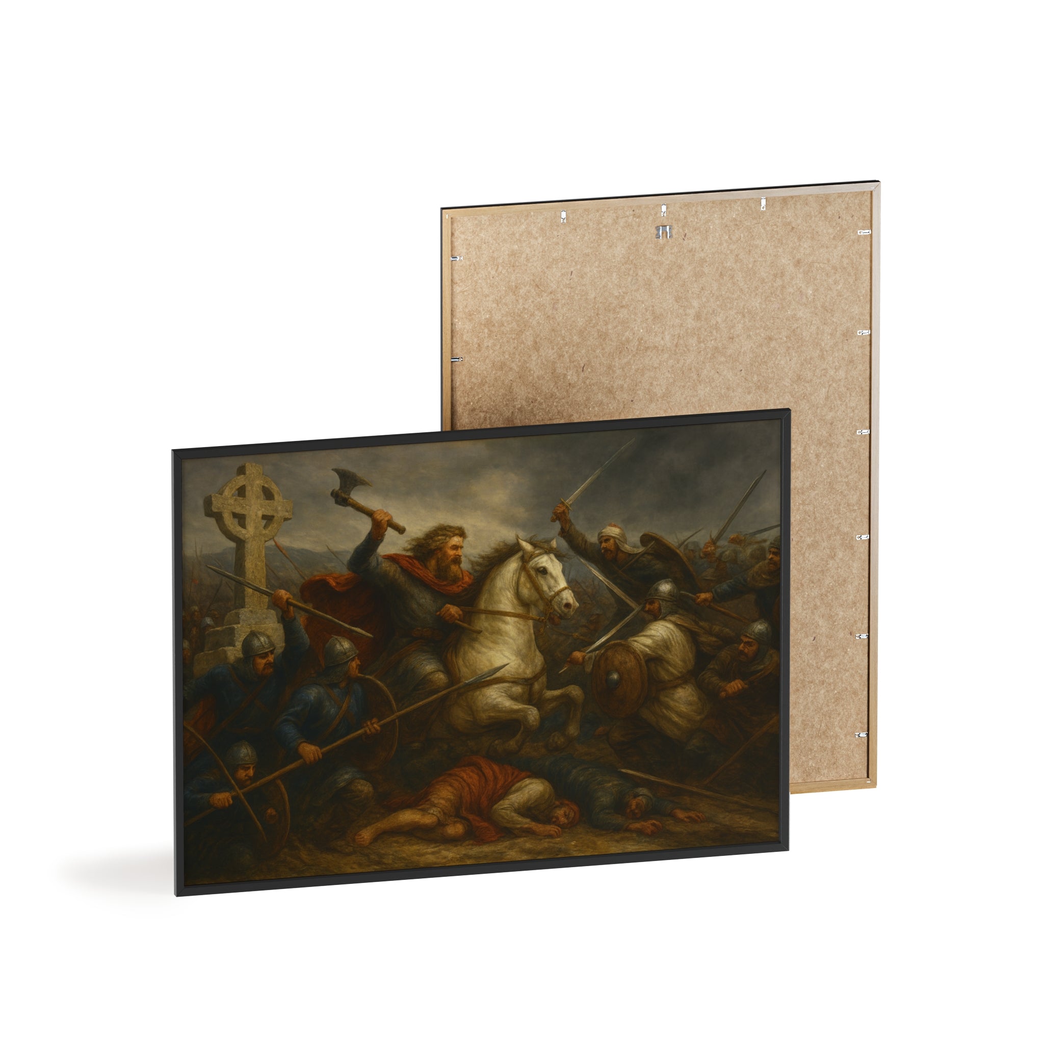 Framed Battle Scene Poster of The Battle Tours 732 AD Featuring Charles "The Hammer" Martel