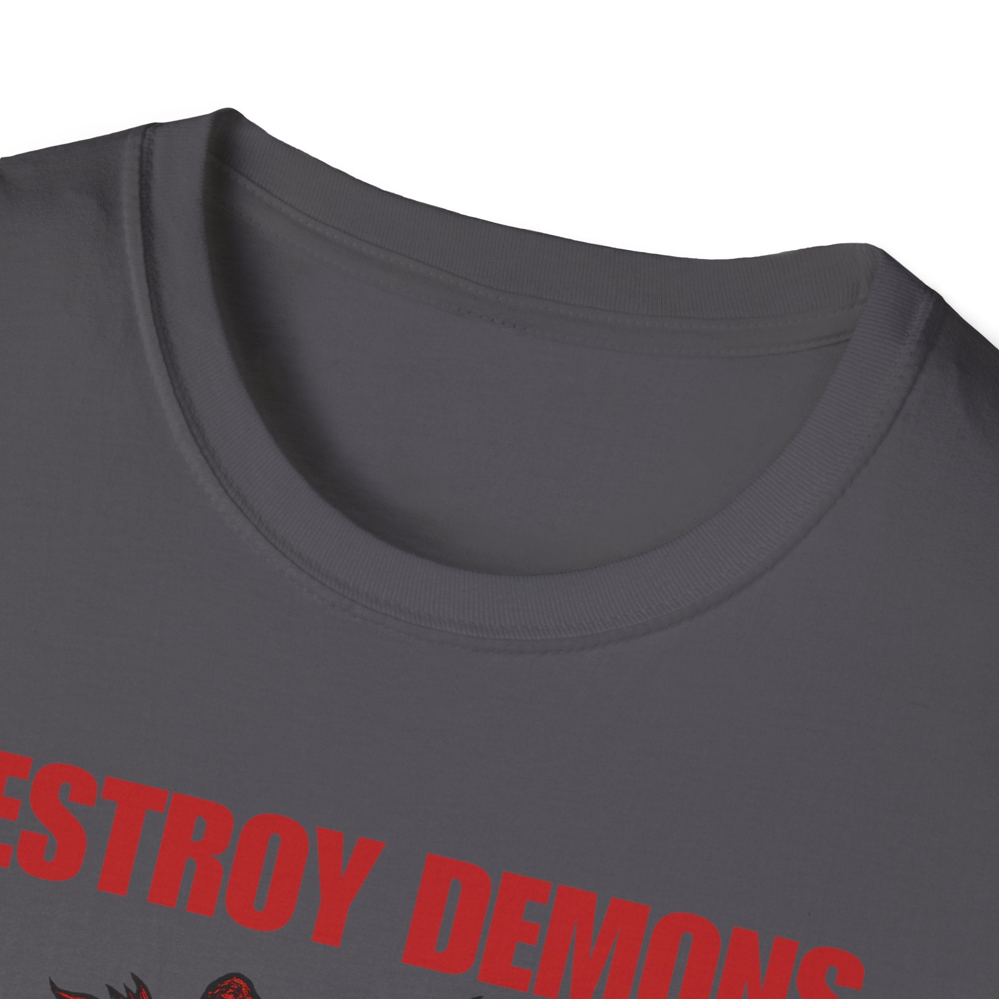 Destroy Demons Crusader Knight vs Dragon  Softstyle T-Shirt