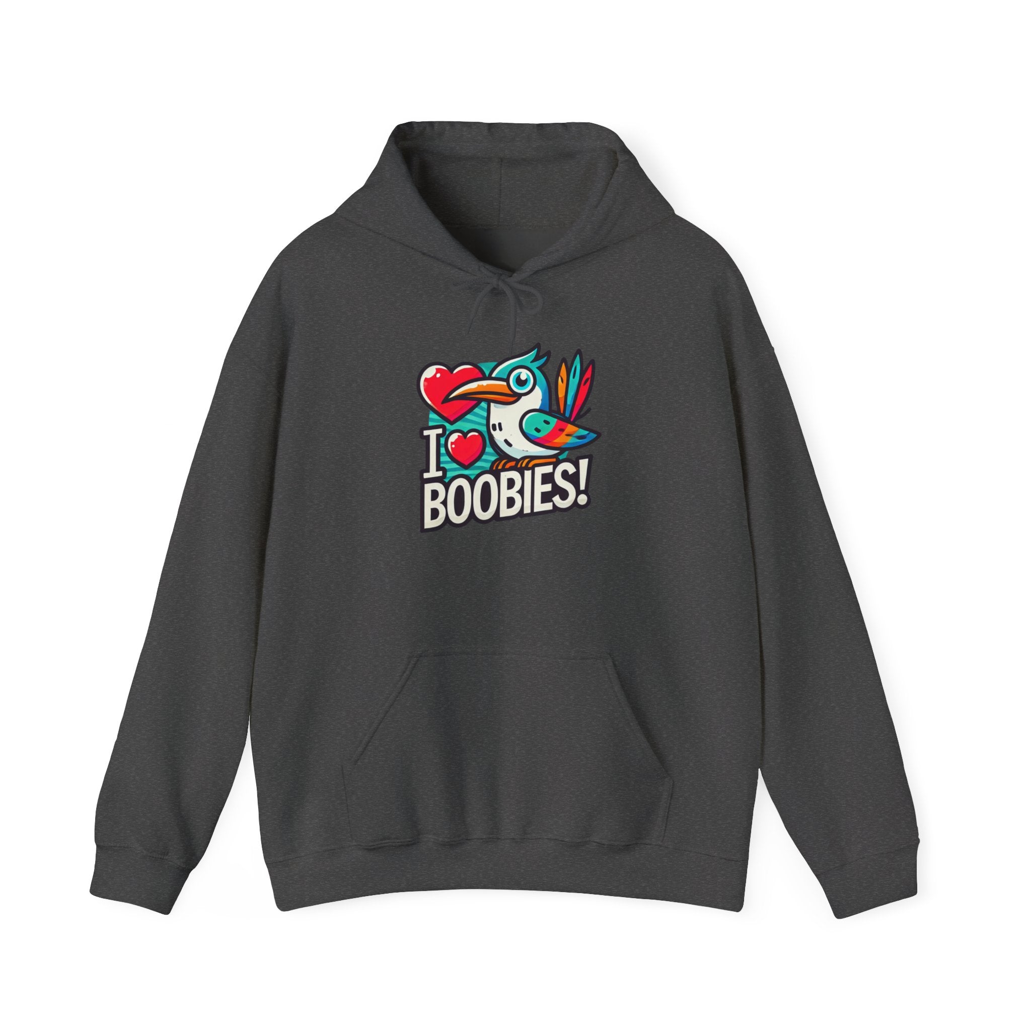 Funny I Heart Boobies Boobie Bird Pull Over Hoodie Sweatshirt