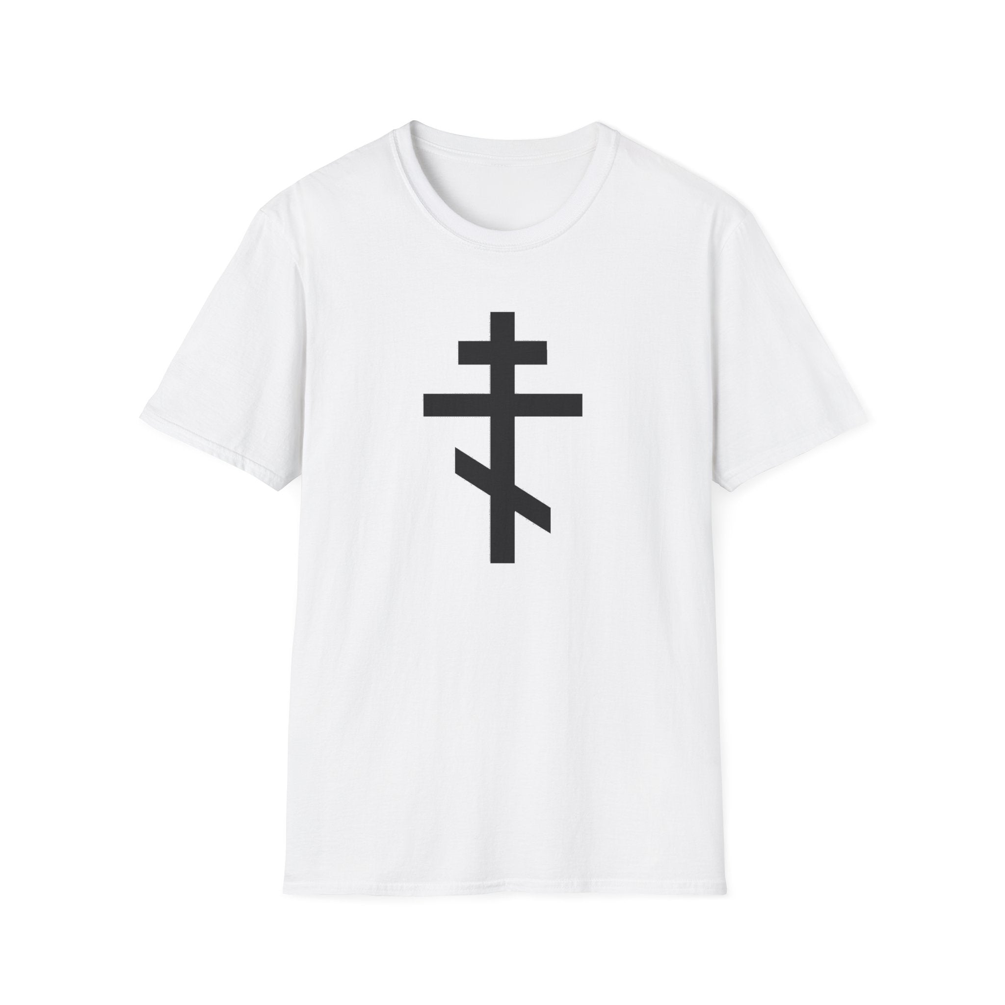 Crucifix Black Unisex Cotton Softstyle T-Shirt