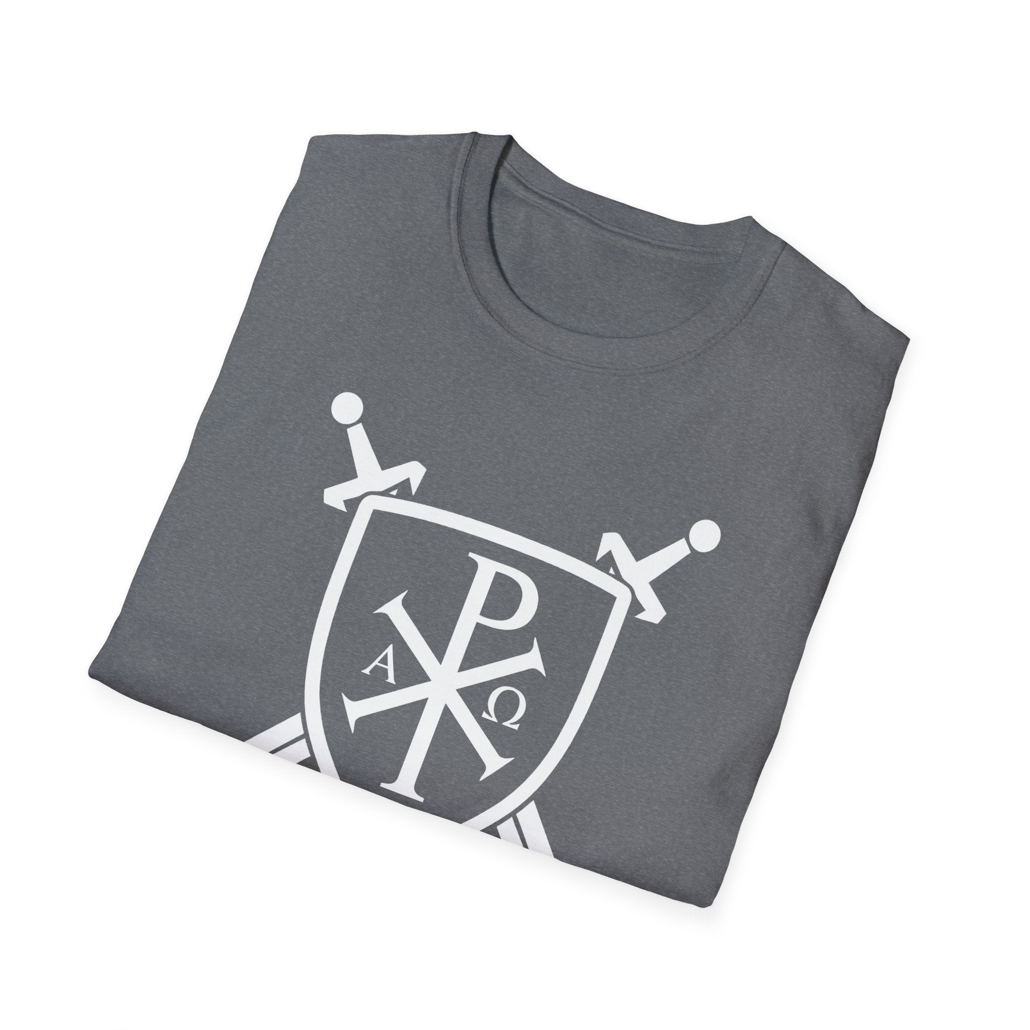 Unique Pi Chi Rho Crest Shield White Design Softstyle T-Shirt