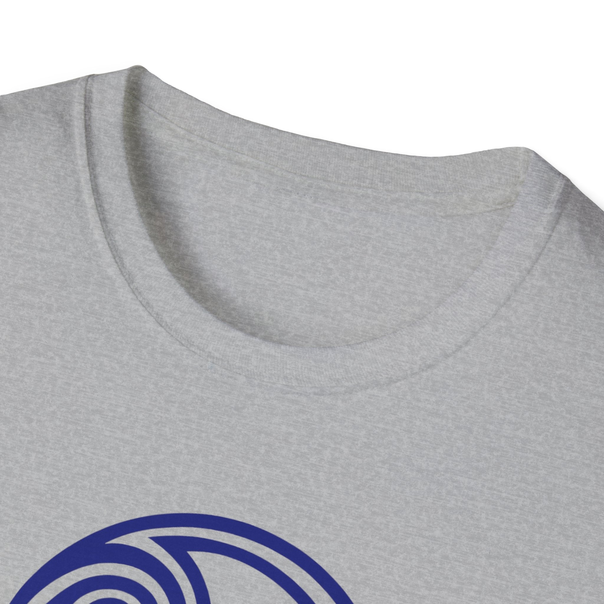 Celtic Spiral Triskele Trinity Symbol Blue Softstyle T-Shirt