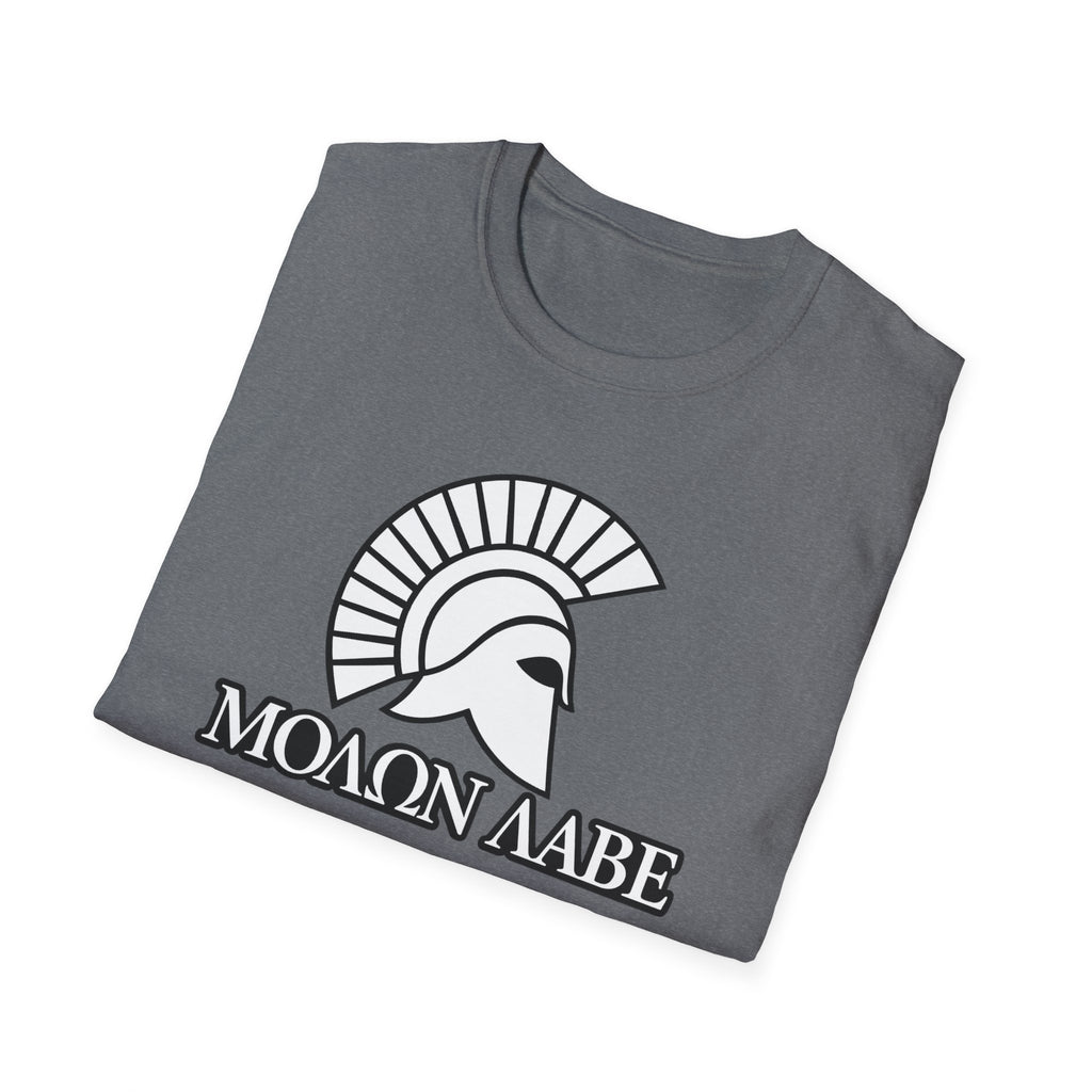 Molon Labe "Come and Take It!" in Greek White Design Softstyle Cotton T-Shirt Softstyle Cotton T-Shirt