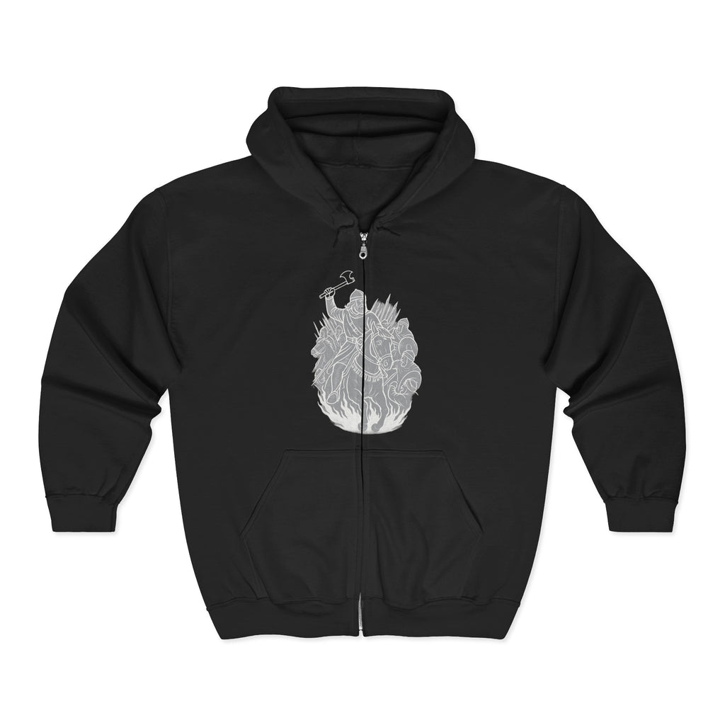 Charles "The Hammer" Martel (Design Only, No Text) Zip Up Hoodie Sweatshirt
