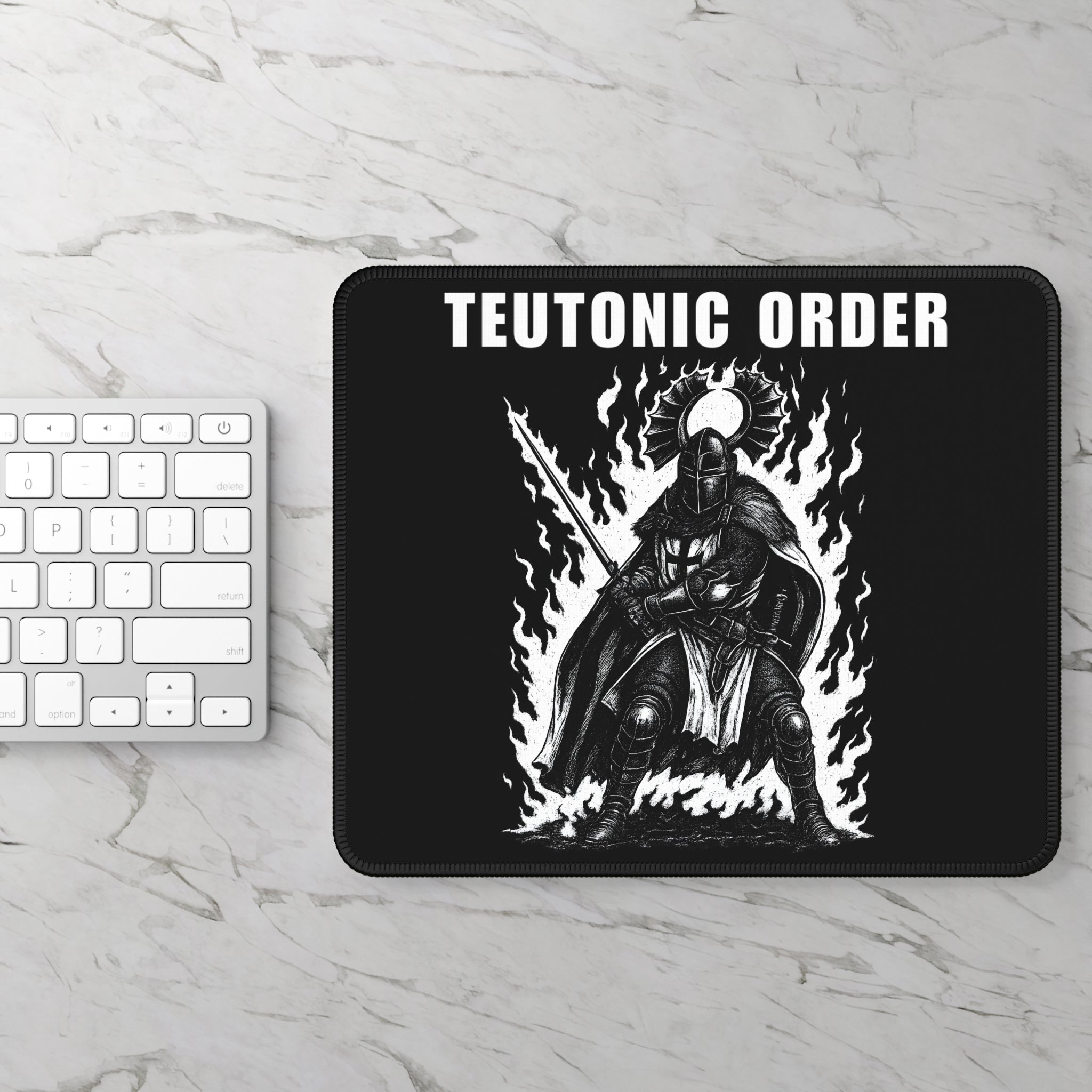 Teutonic Order Gaming Mouse Pad, Ideal for Gamers, PC Enthusiasts, Fantasy Lovers