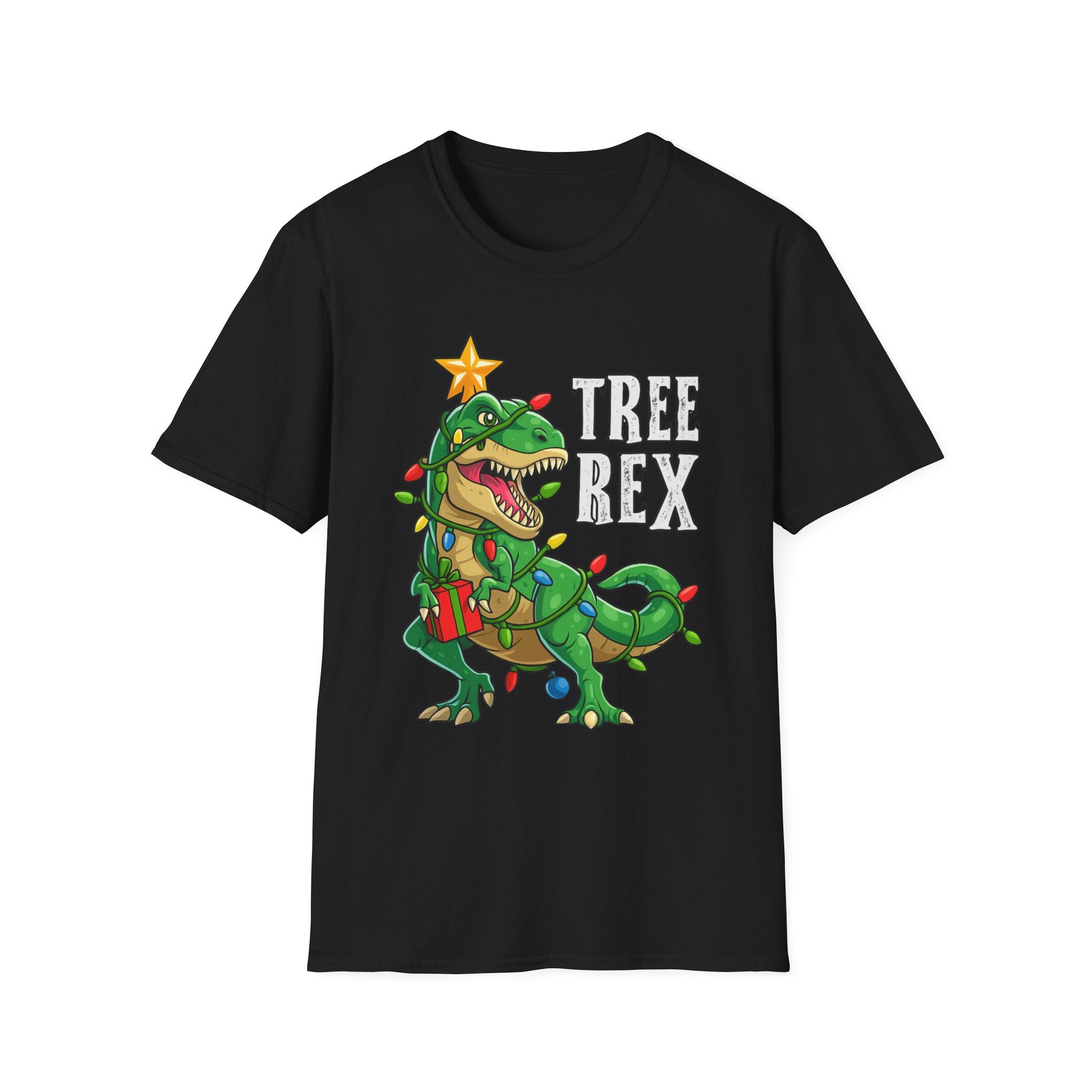 Christmas Tree Rex T-Shirt | Funny Dinosaur Holiday Tee | Festive Graphic Shirt