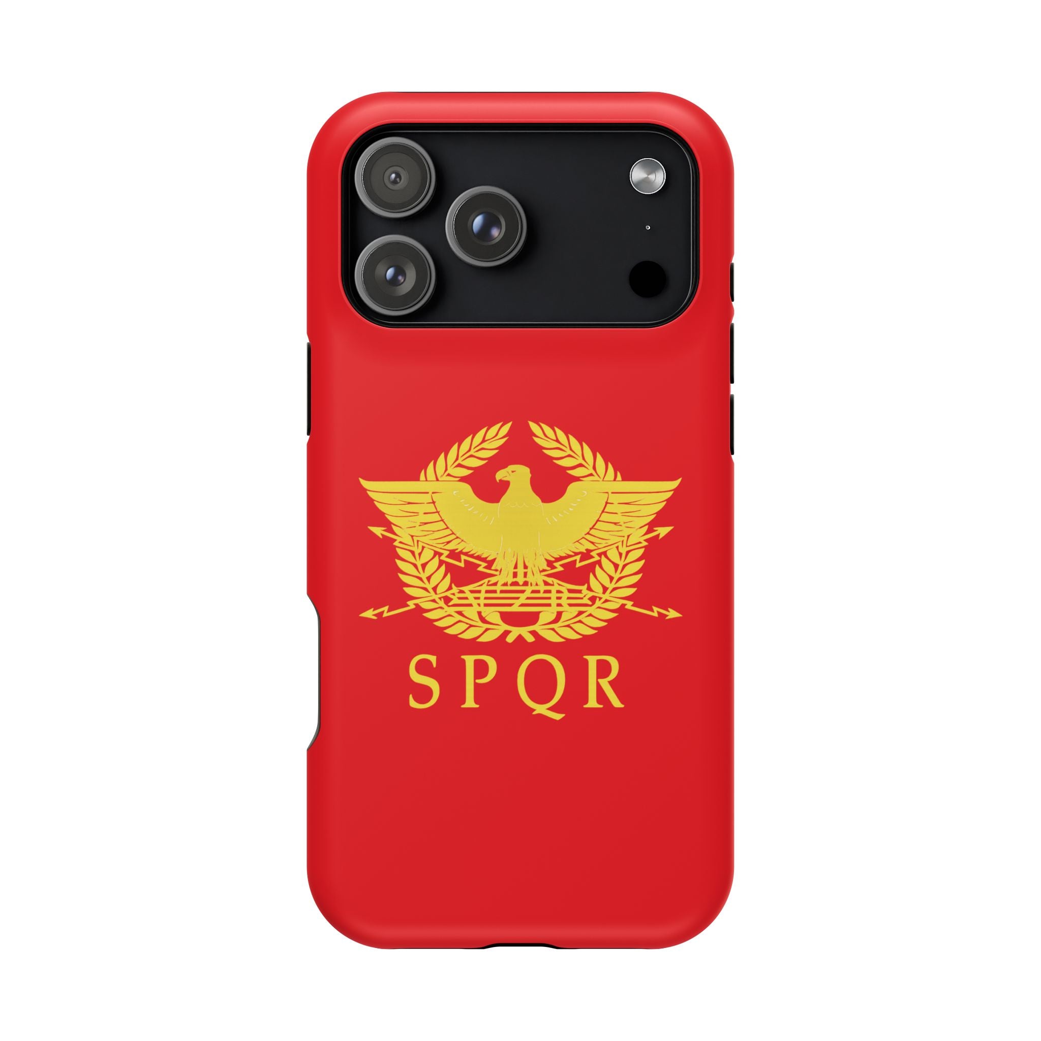 SPQR Gold Roman Eagle Symbol Red Magnetic Impact-Resistant Cases