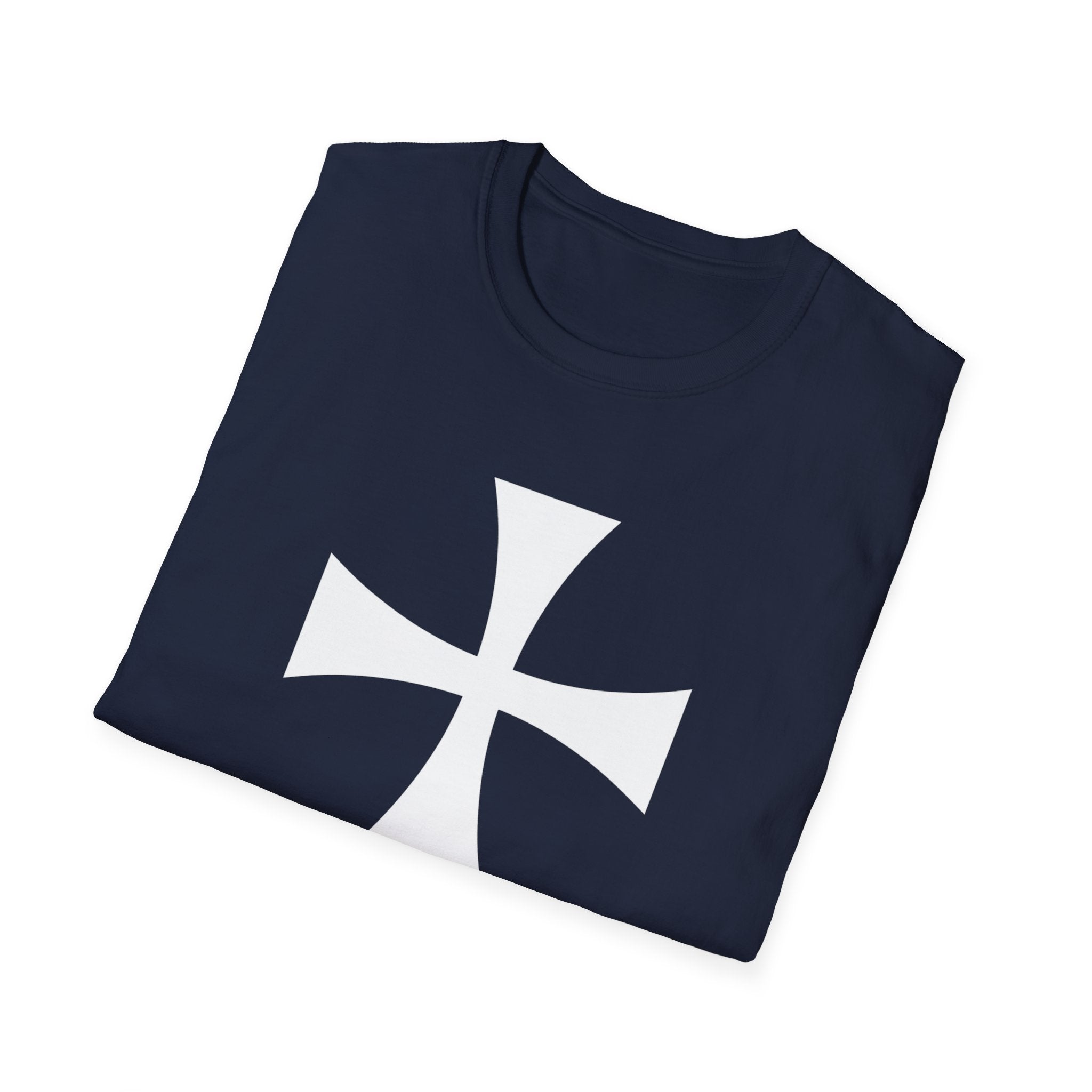 Teutonic Cross White Softstyle Cotton T-Shirt