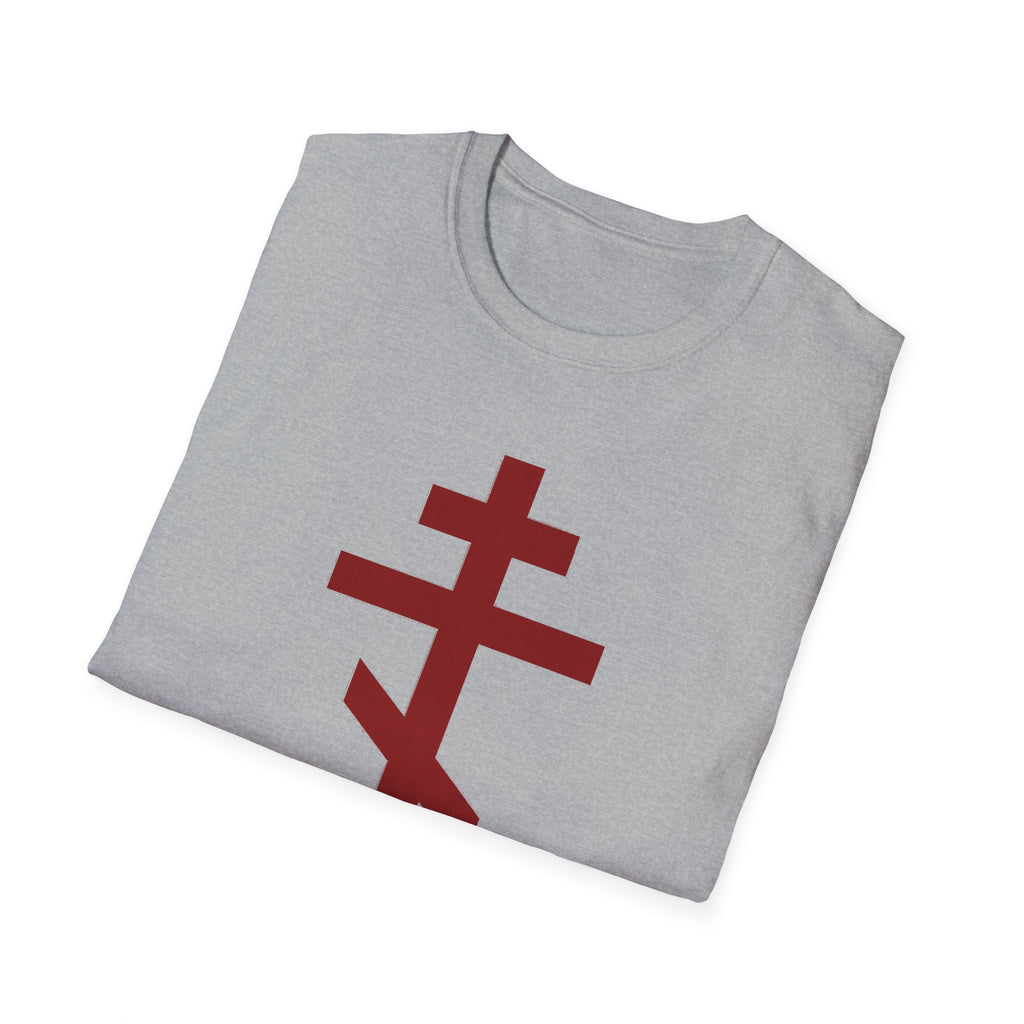 Crucifix Red Unisex Cotton Softstyle T-Shirt