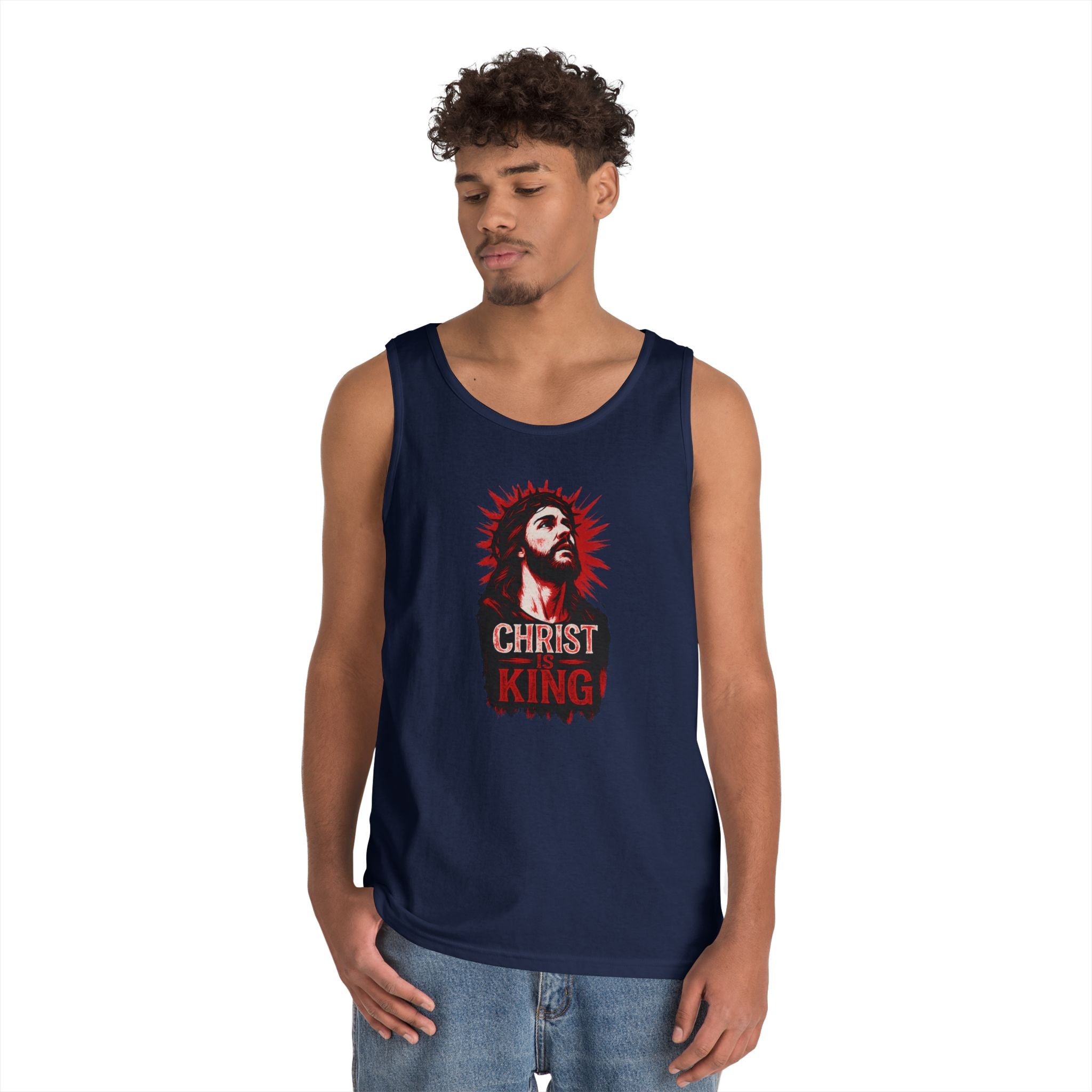 Christ is King Unisex Heavy Cotton Tank Top
