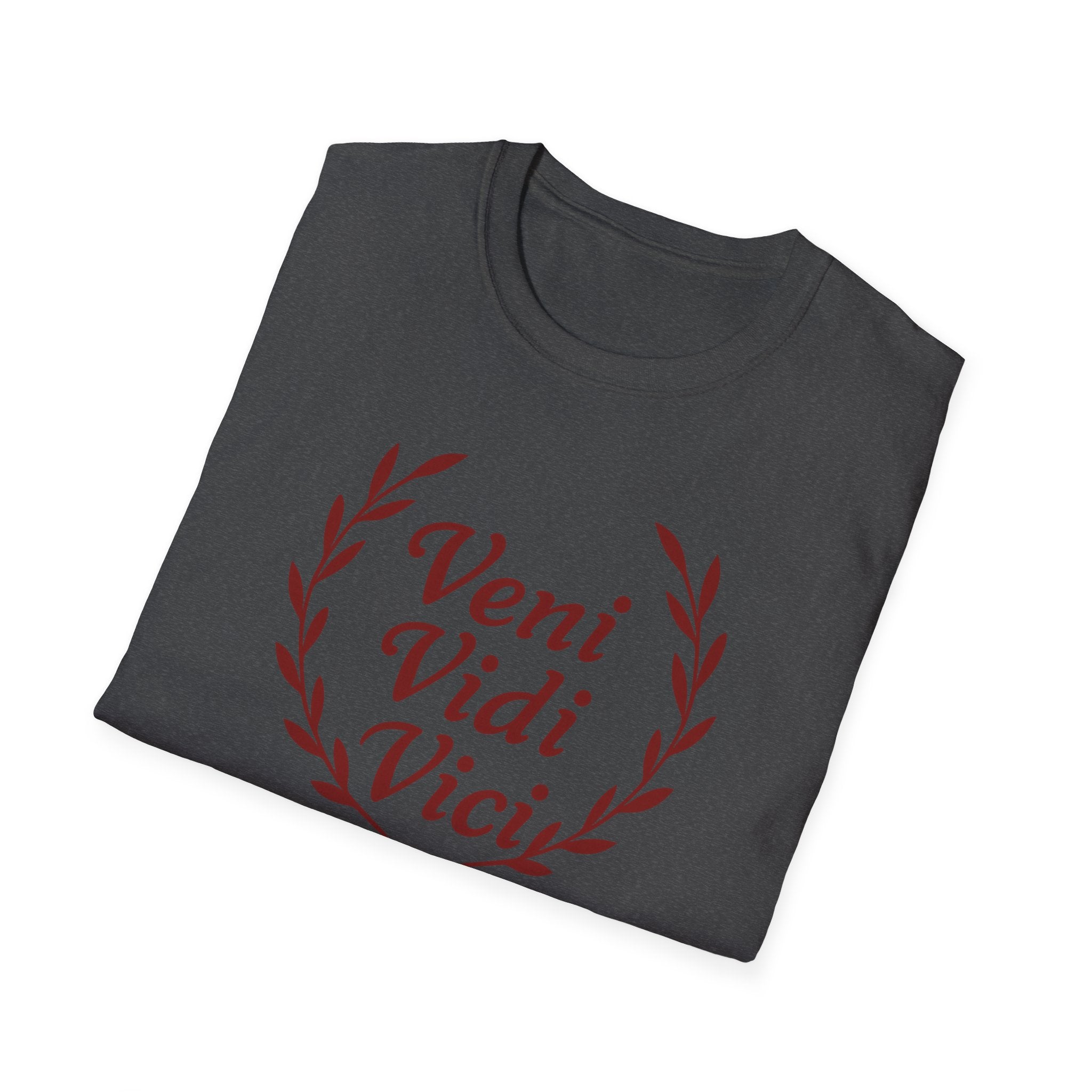Veni Vidi Vici Red Design Softstyle T-Shirt
