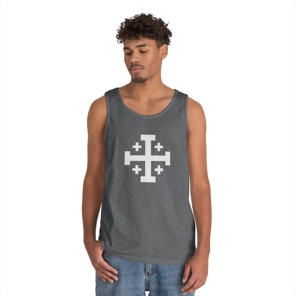 Cross of Jerusalem Unisex Heavy Cotton Tank Top