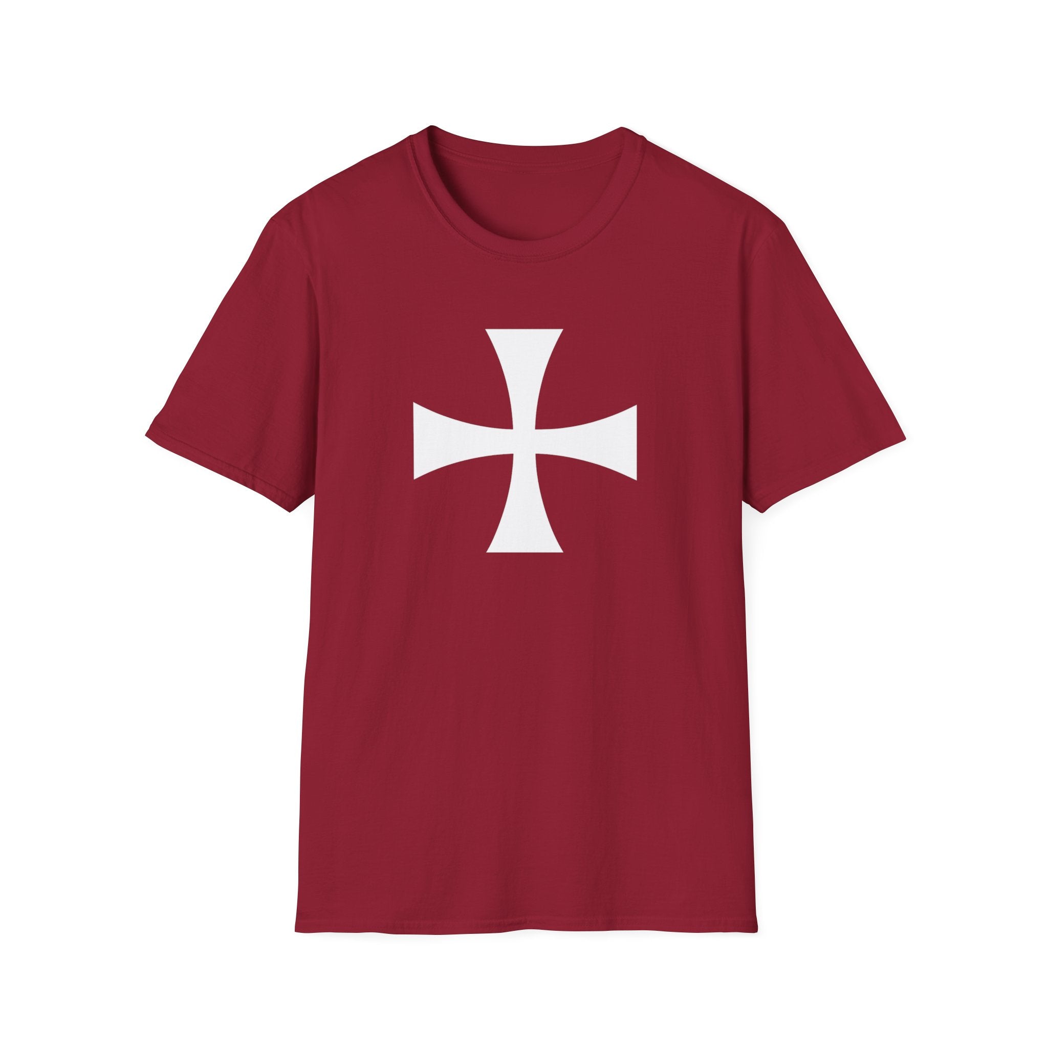Teutonic Cross White Softstyle Cotton T-Shirt