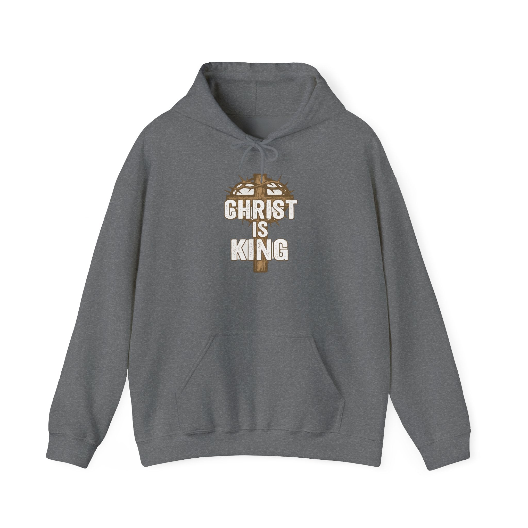 Christ is King Hooded Crucifix Sweatshirt