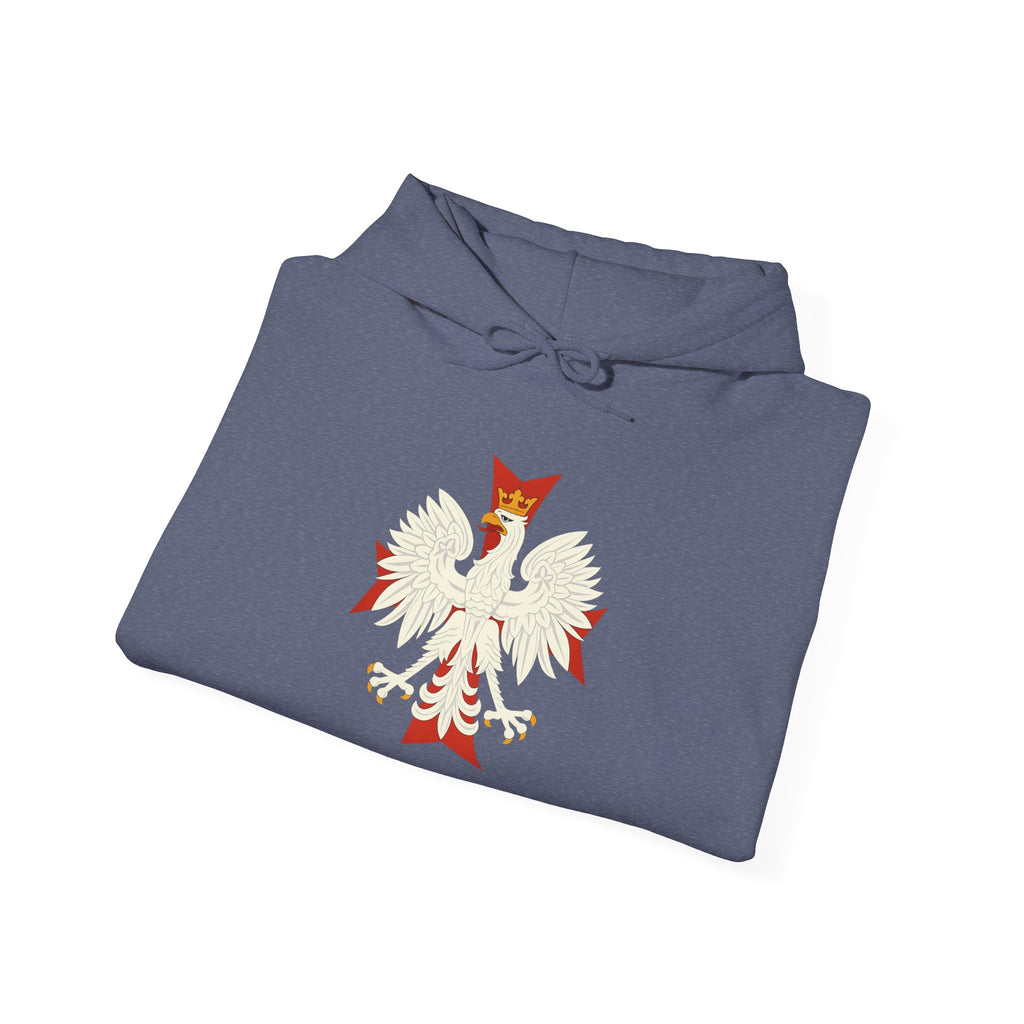 Polish Eagle Cross Pull Over Hoodie Sweatshirt