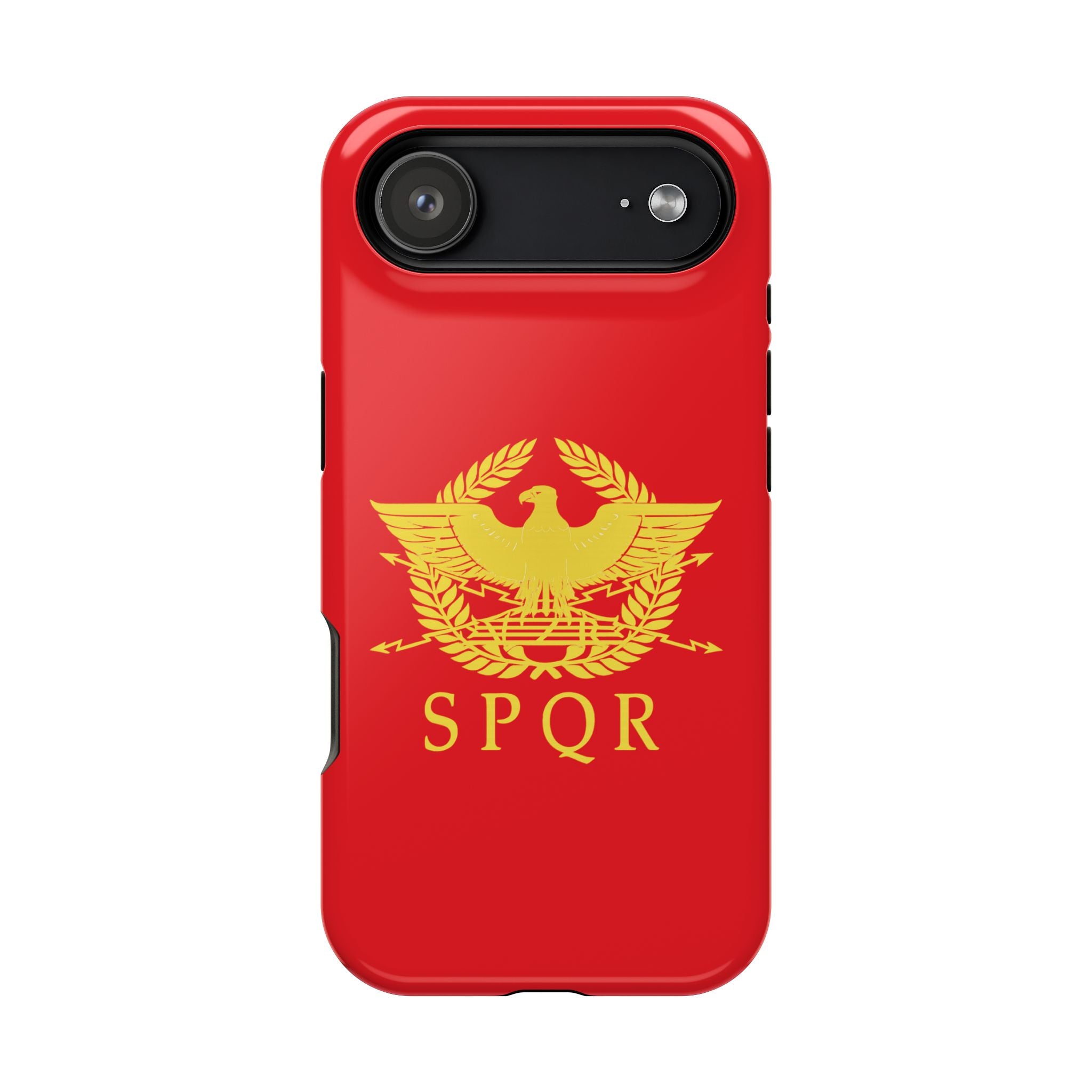SPQR Gold Roman Eagle Symbol Red Magnetic Impact-Resistant Cases