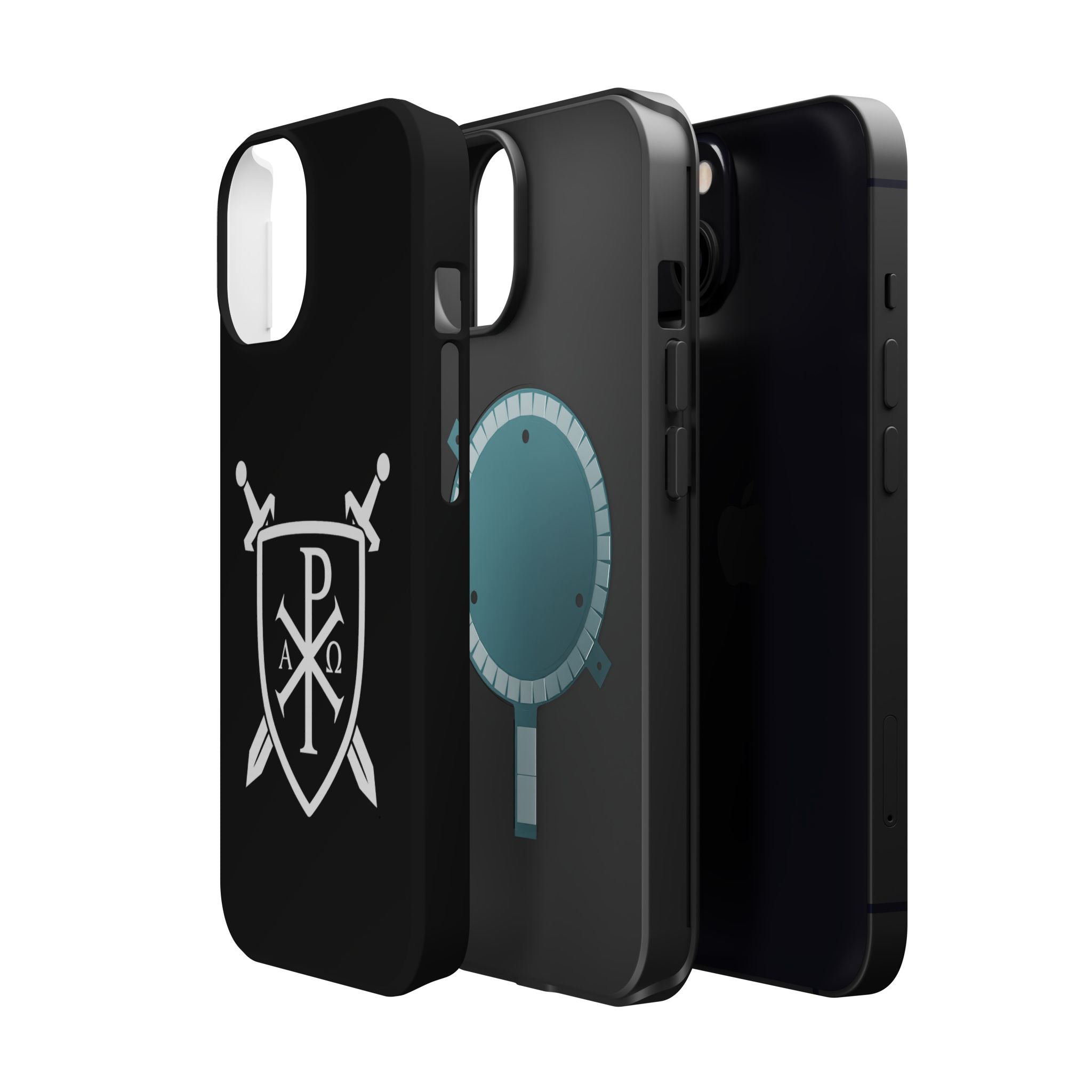 Swords and Shield Pi Chi Rho Graphic Design Magnetic Impact-Resistant Cases