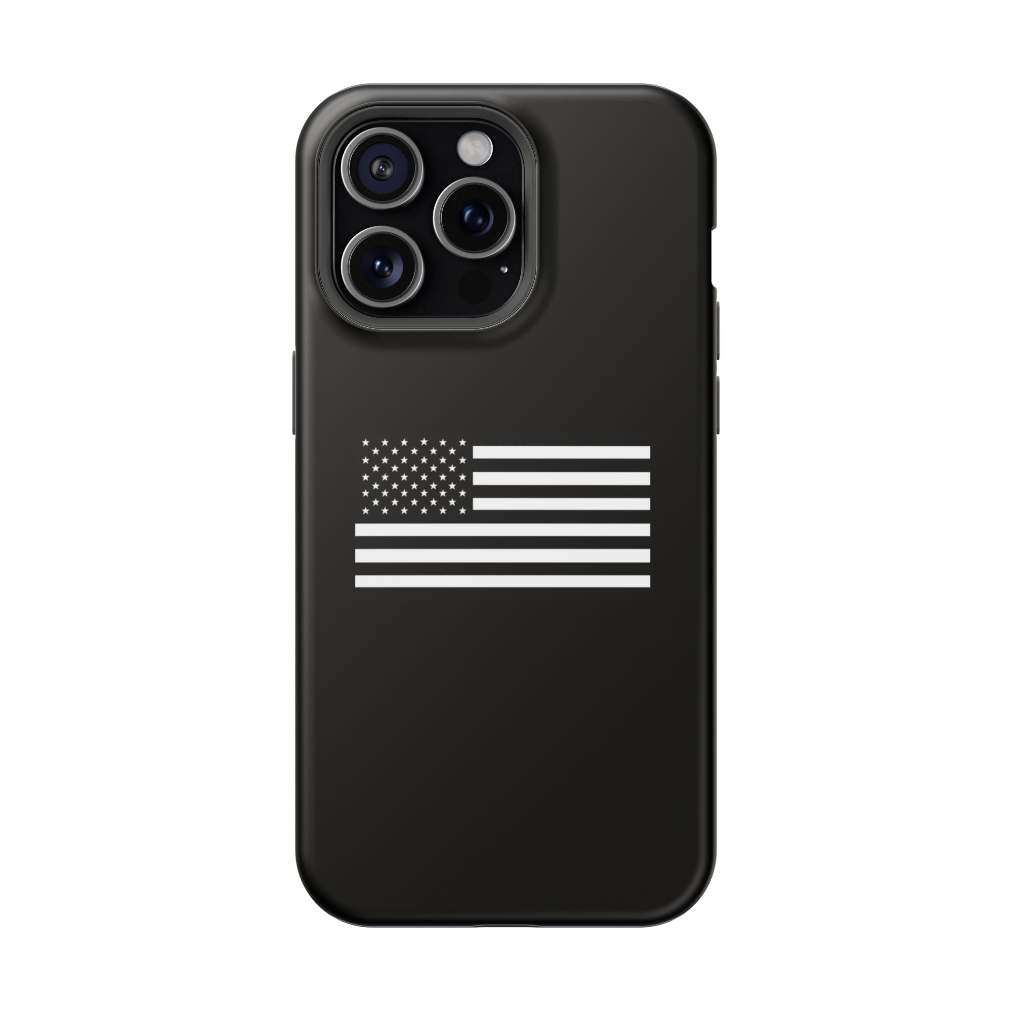 Black and White American Flag Magnetic Impact-Resistant Cases