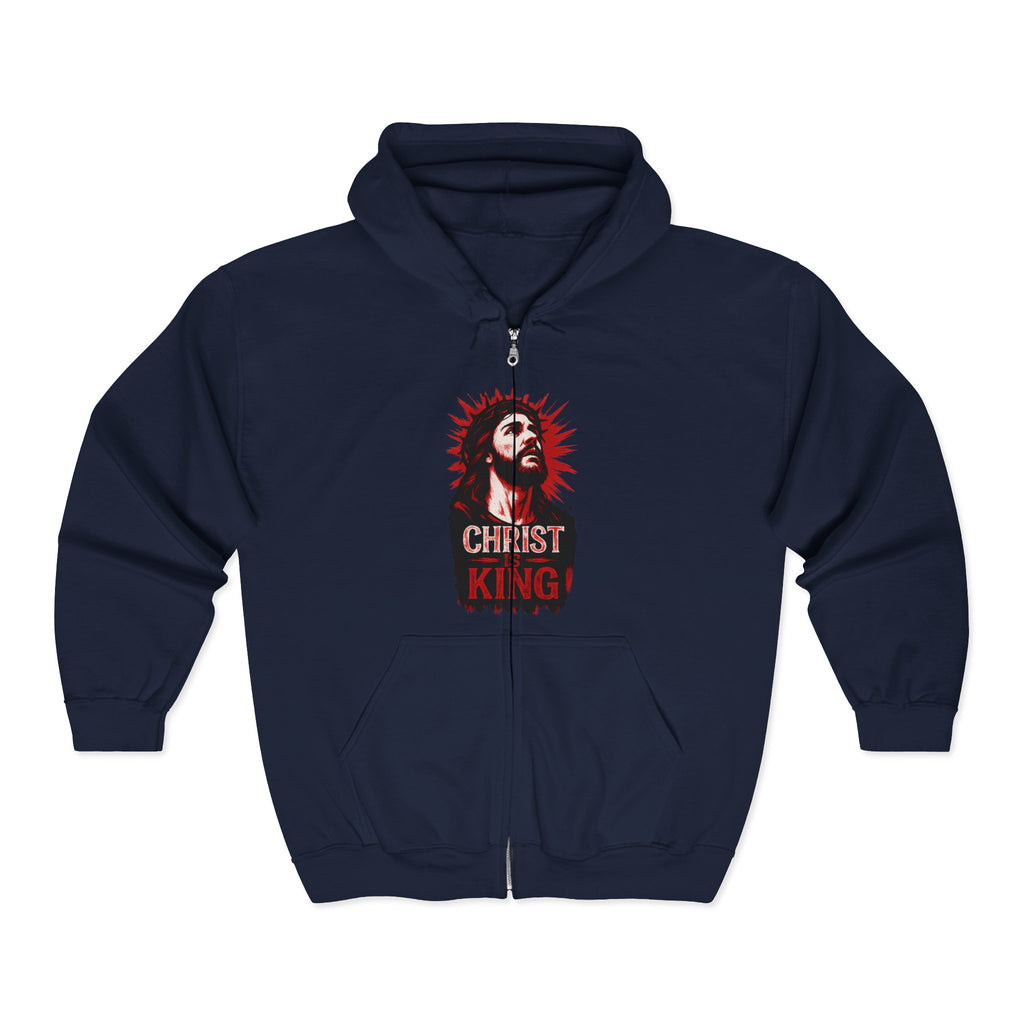 Christ is King Unisex Zip-Up Hoodie, Christ is King Zip-Up Sweatshirt