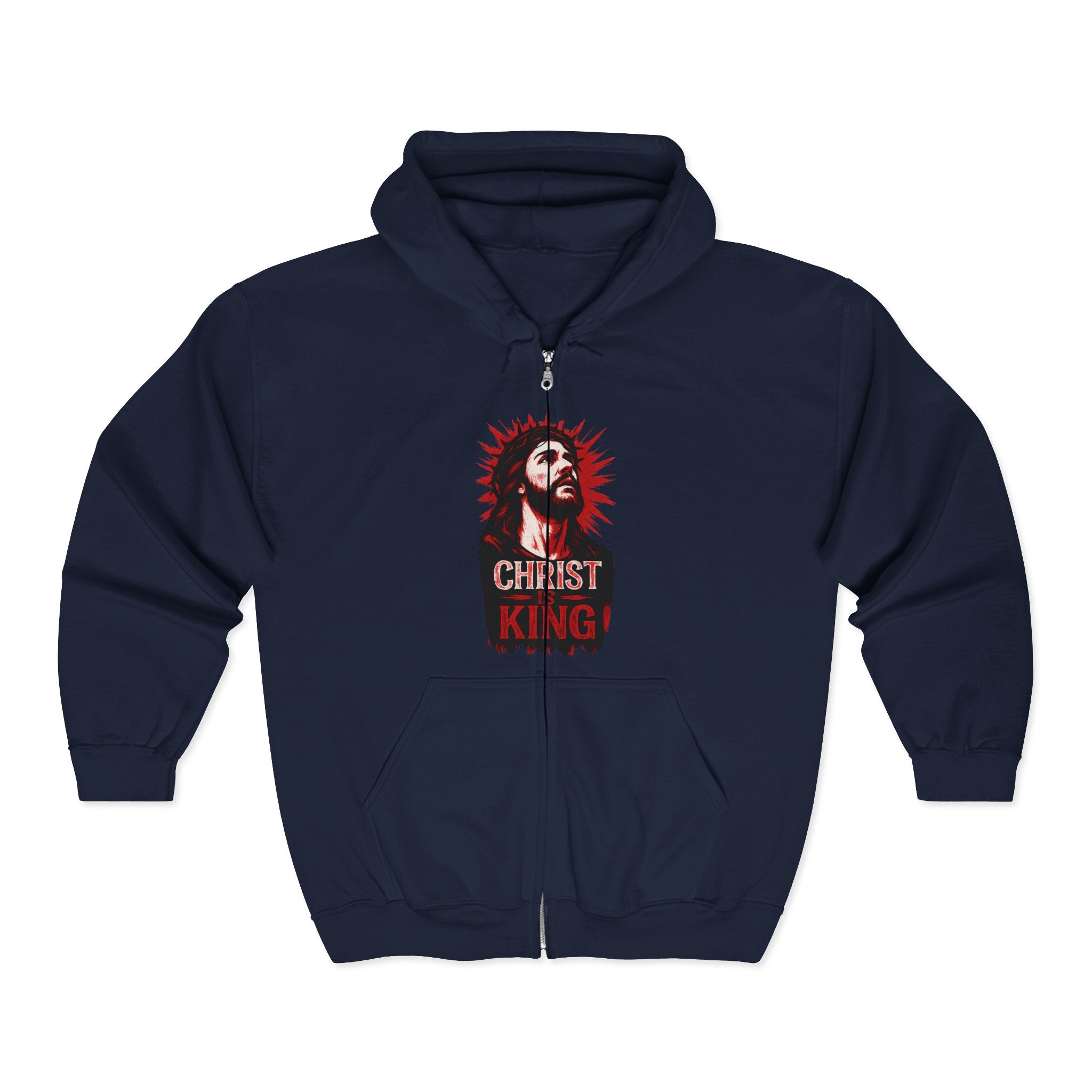 Christ is King Unisex Zip-Up Hoodie, Christ is King Zip-Up Sweatshirt