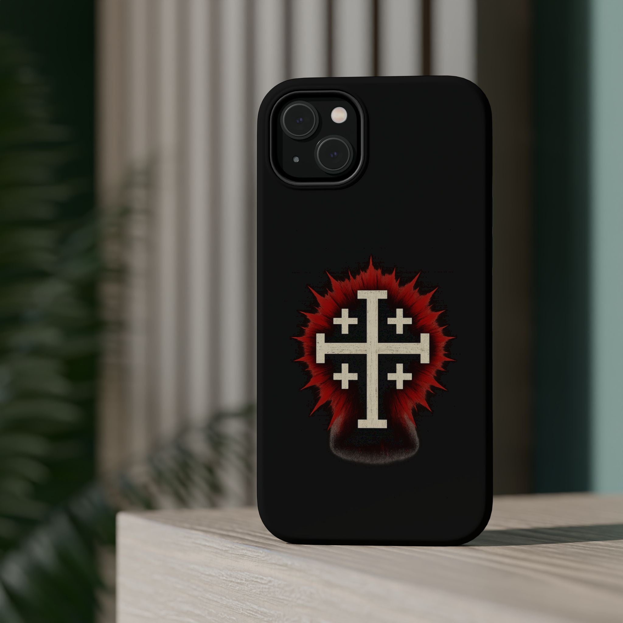 Cross Graphic Impact-Resistant Magnetic Phone Case