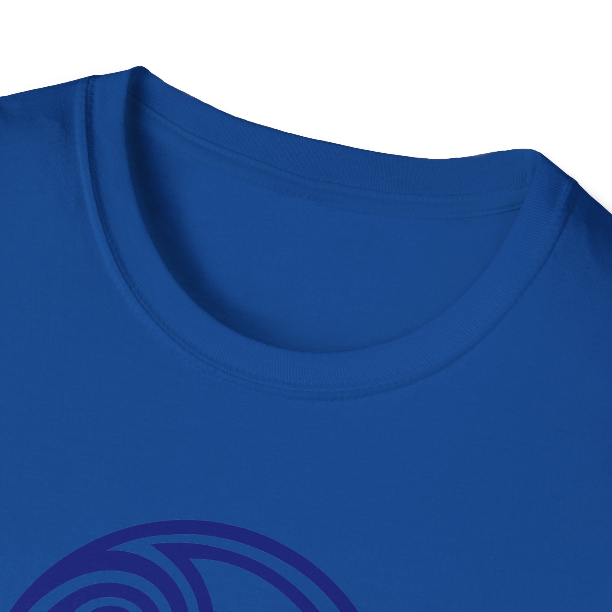 Celtic Spiral Triskele Trinity Symbol Blue Softstyle T-Shirt