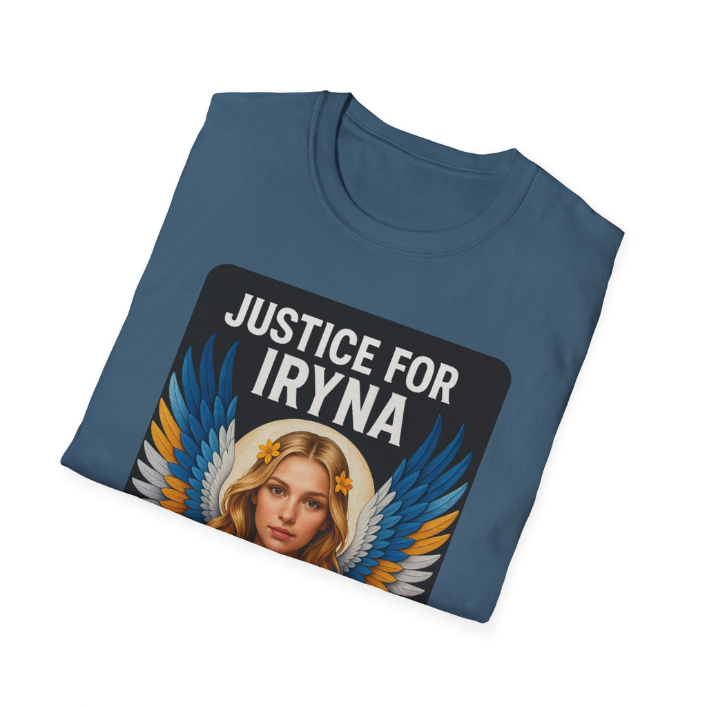 Justice for Iryna Unisex Softstyle T-Shirt, Protest T-Shirt, Statement Apparel