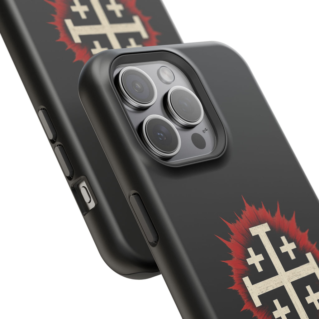 Cross Graphic Impact-Resistant Magnetic Phone Case