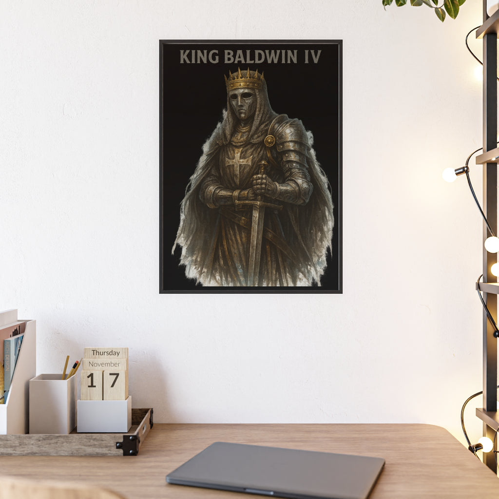 Historical King Baldwin IV Poster with Wooden Frame
